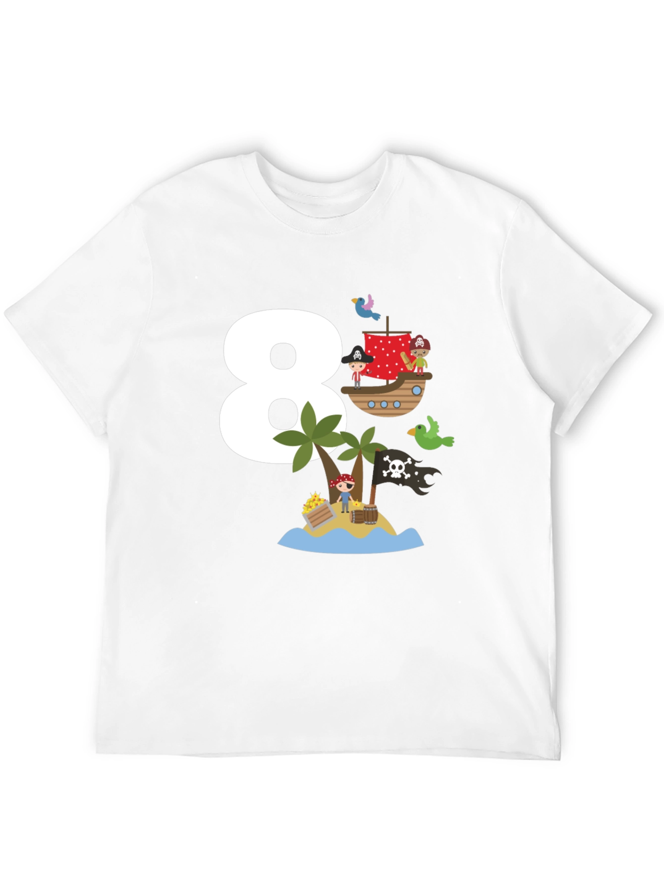 Pirate Birthday Number 8 T-Shirt
