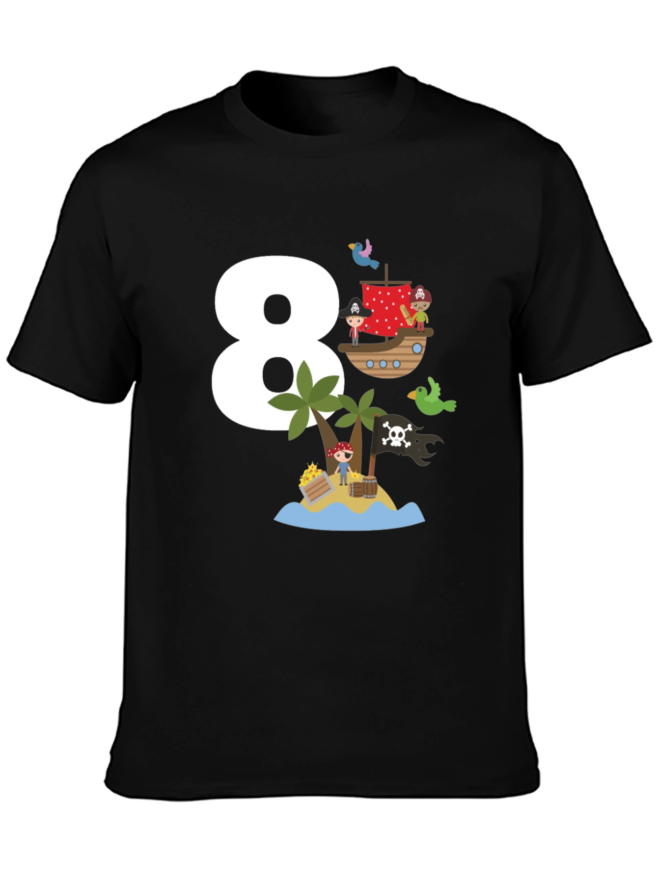 Pirate Birthday Number 8 T-Shirt