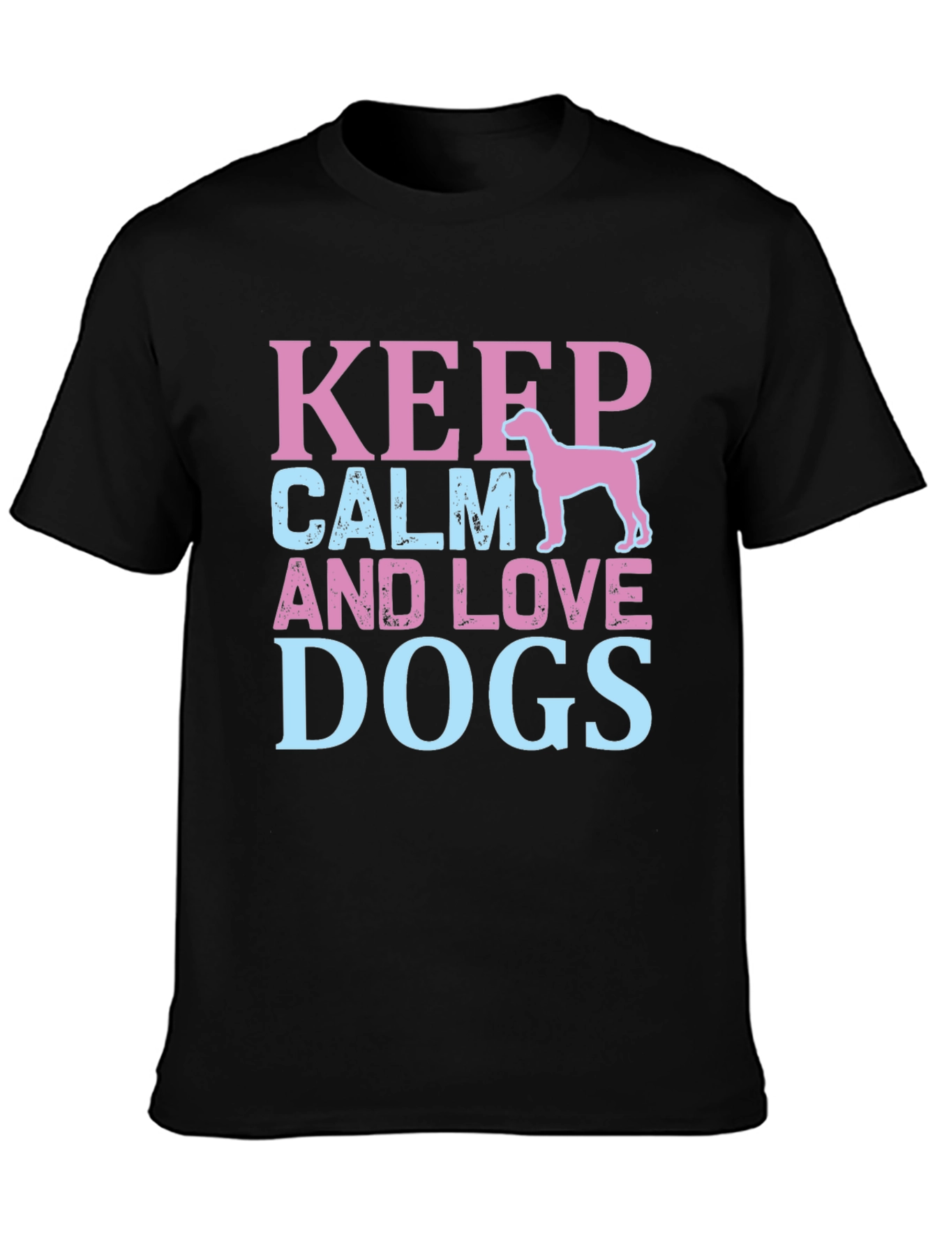 Keep Calm And Love Dogs Graphic Tee