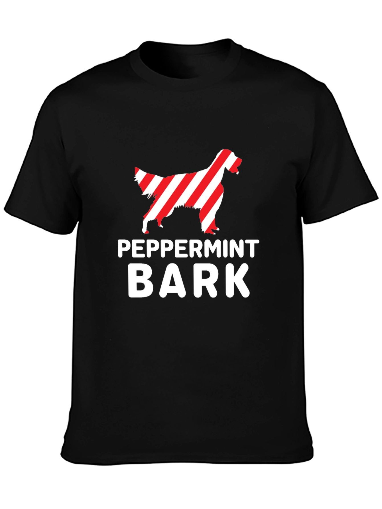Peppermint Bark Dog T-Shirt - Holiday Novelty Tee