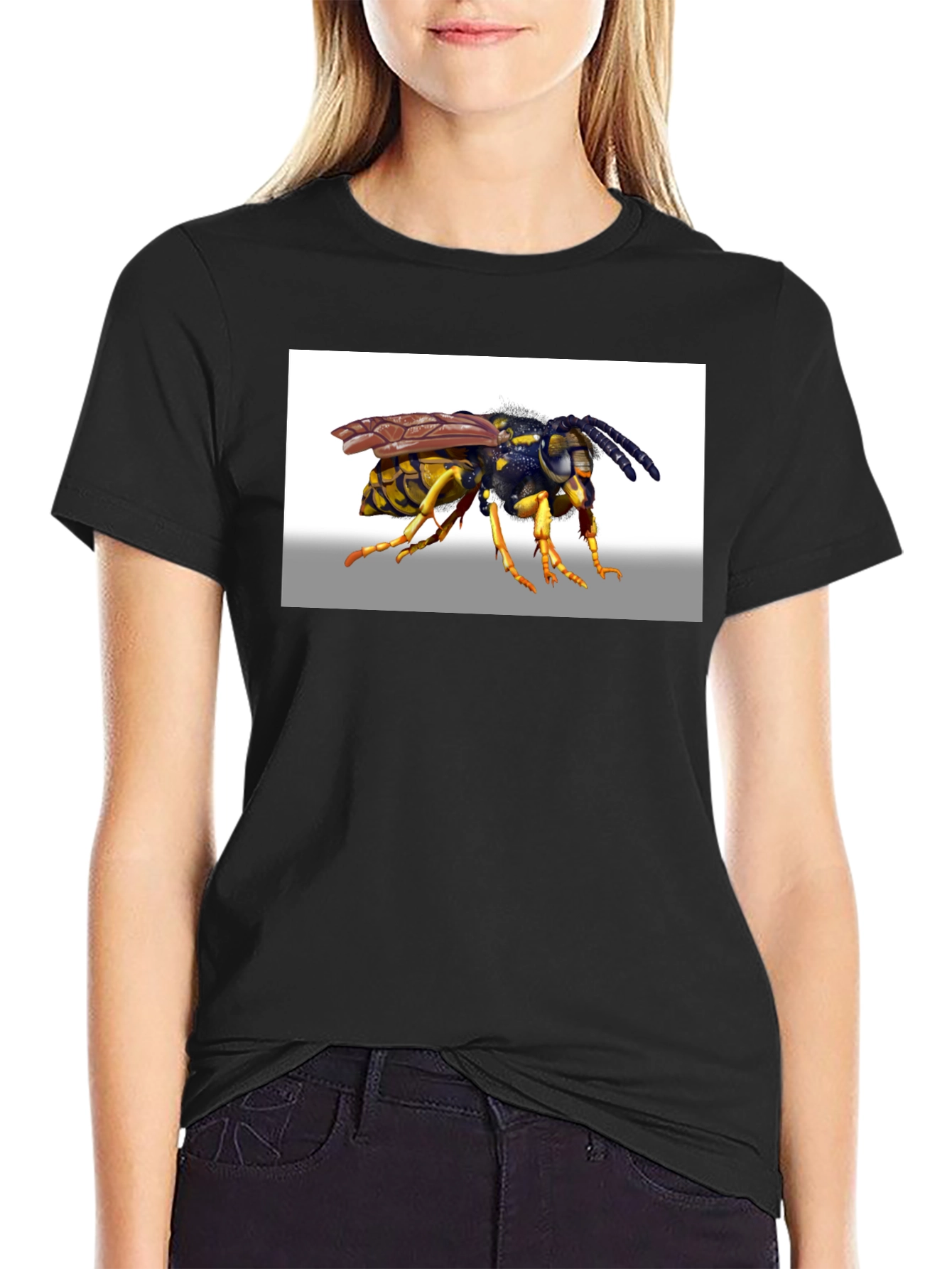 Wasp Graphic T-Shirt - Black Cotton Tee