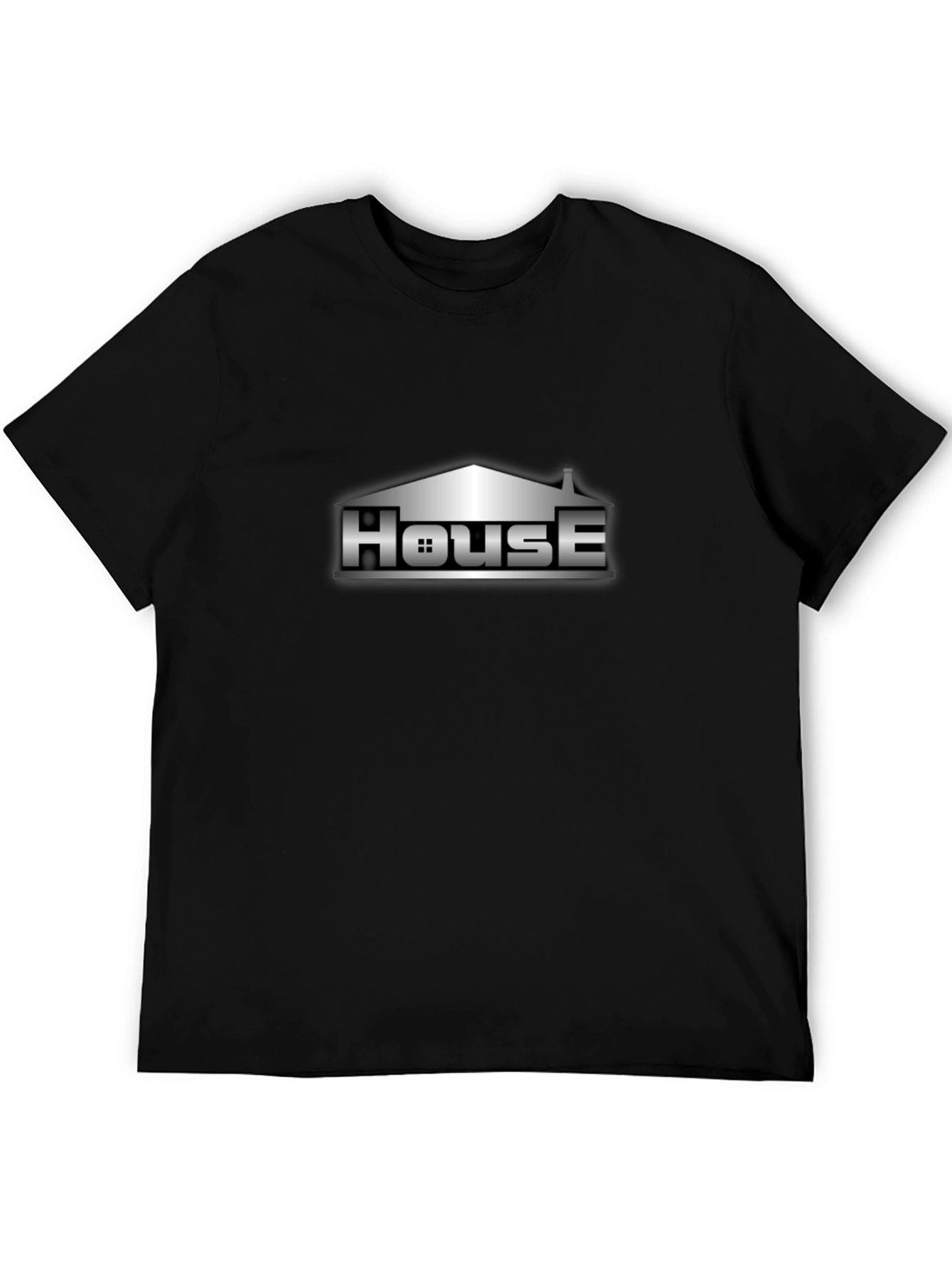House Graphic Tee - Urban Style Black T-Shirt