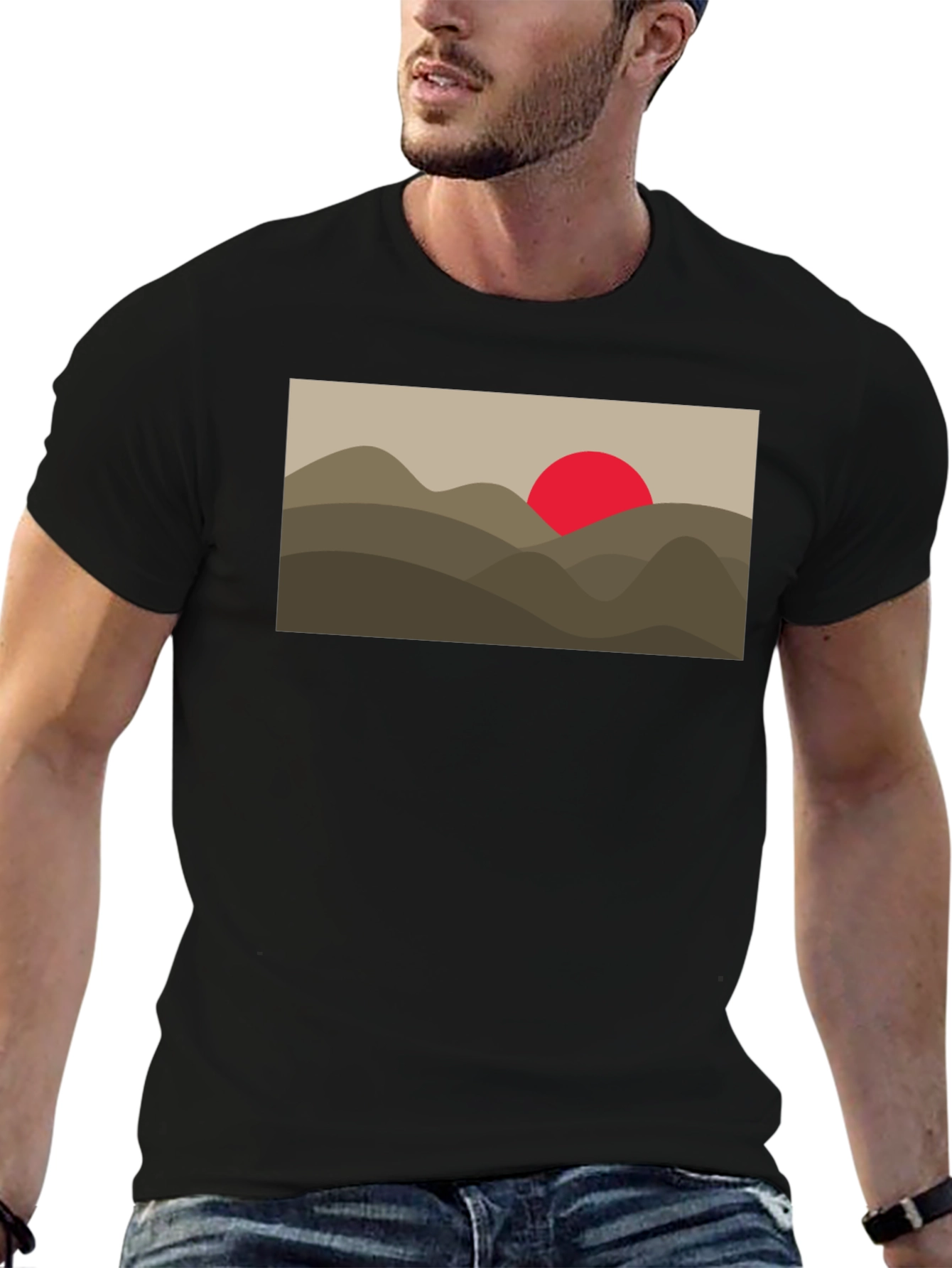 Sunrise Mountain Graphic Tee - Black