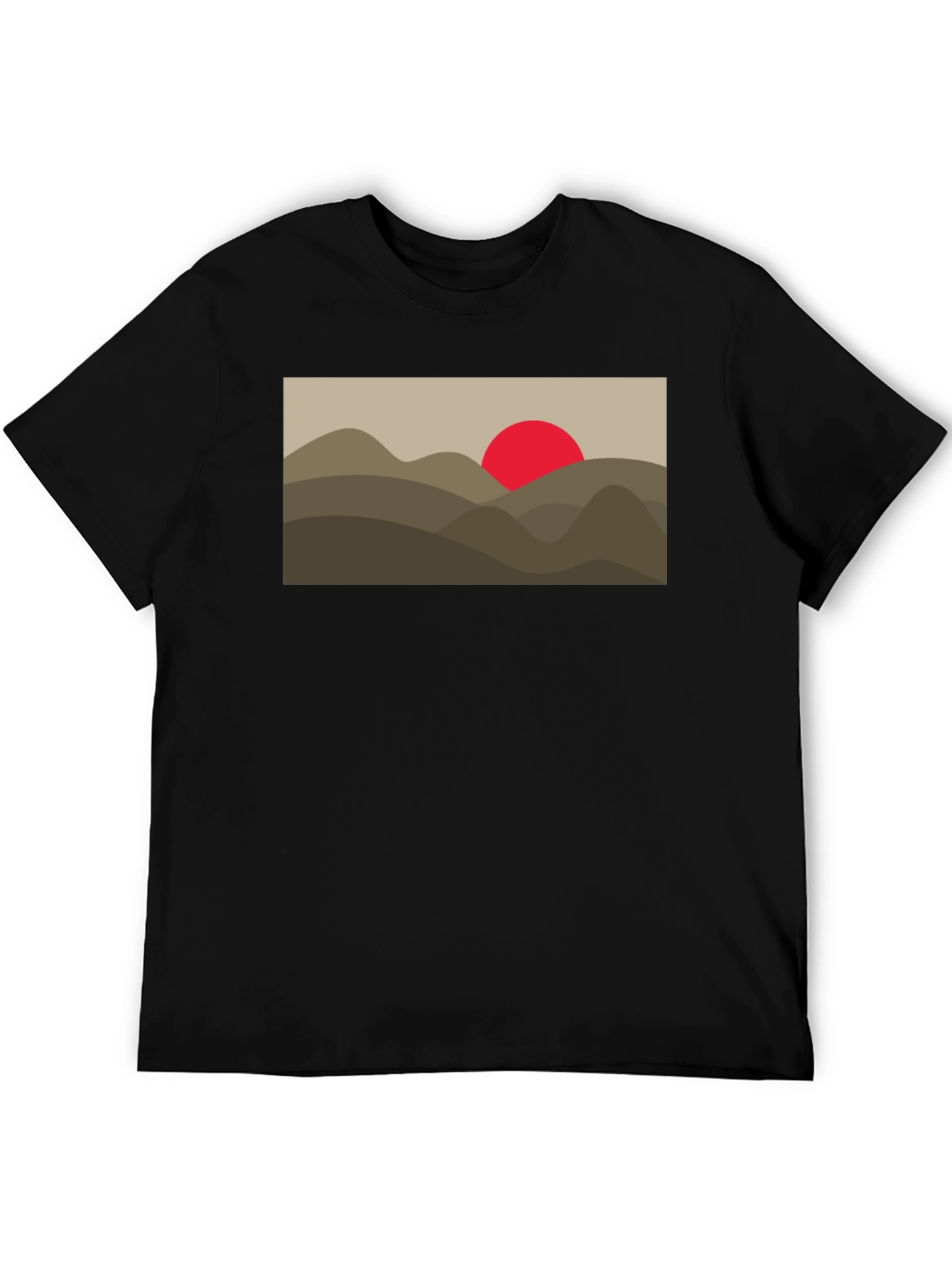 Sunrise Mountain Graphic Tee - Black