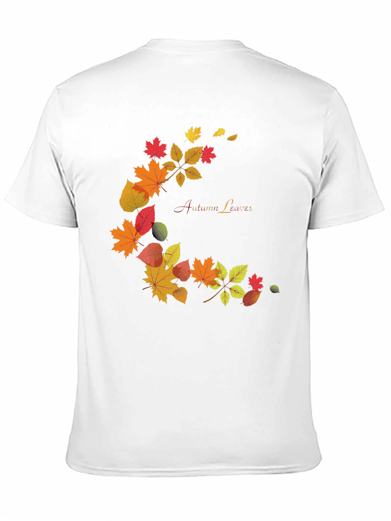 Autumn Leaves Graphic Black T-Shirt