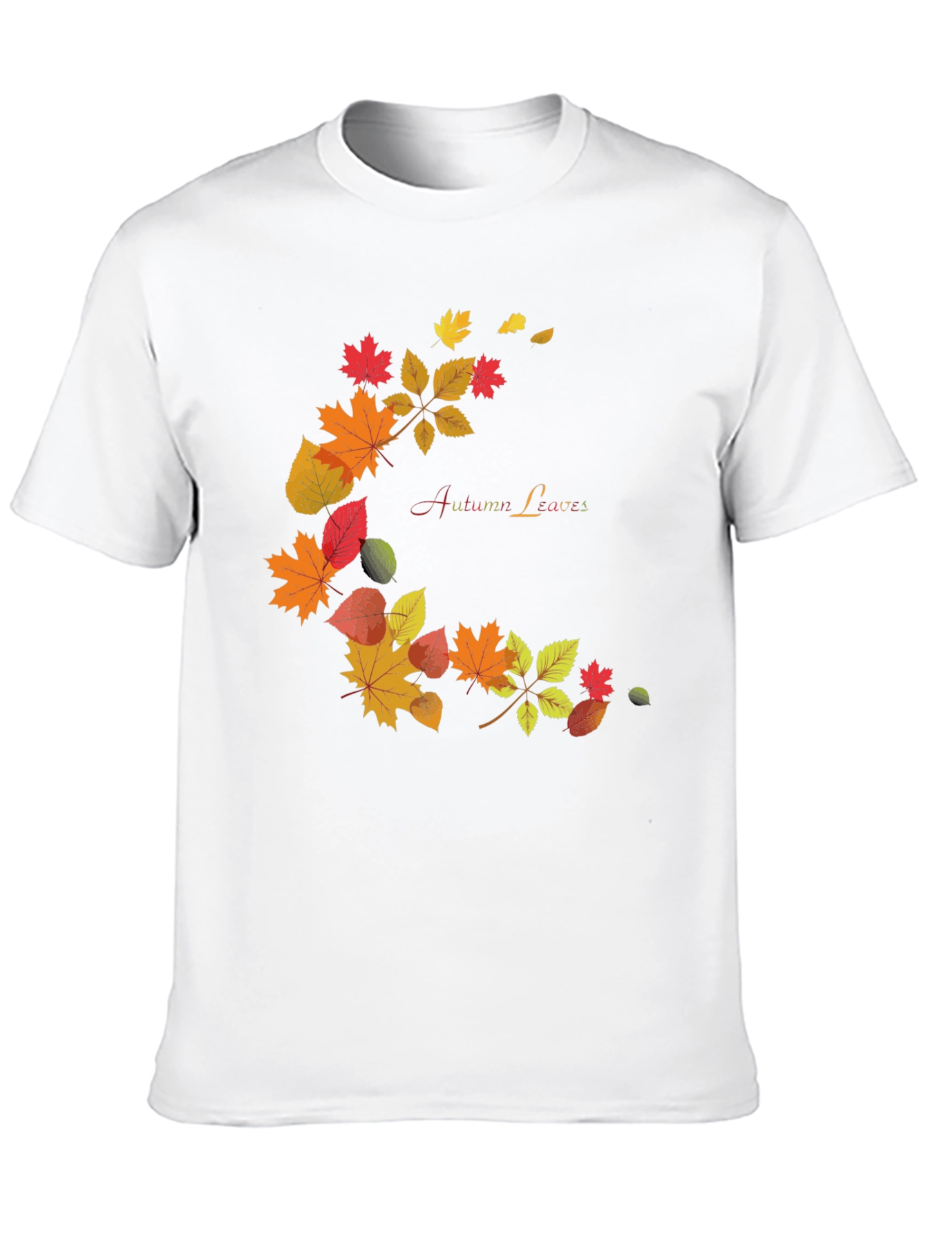 Autumn Leaves Graphic Black T-Shirt