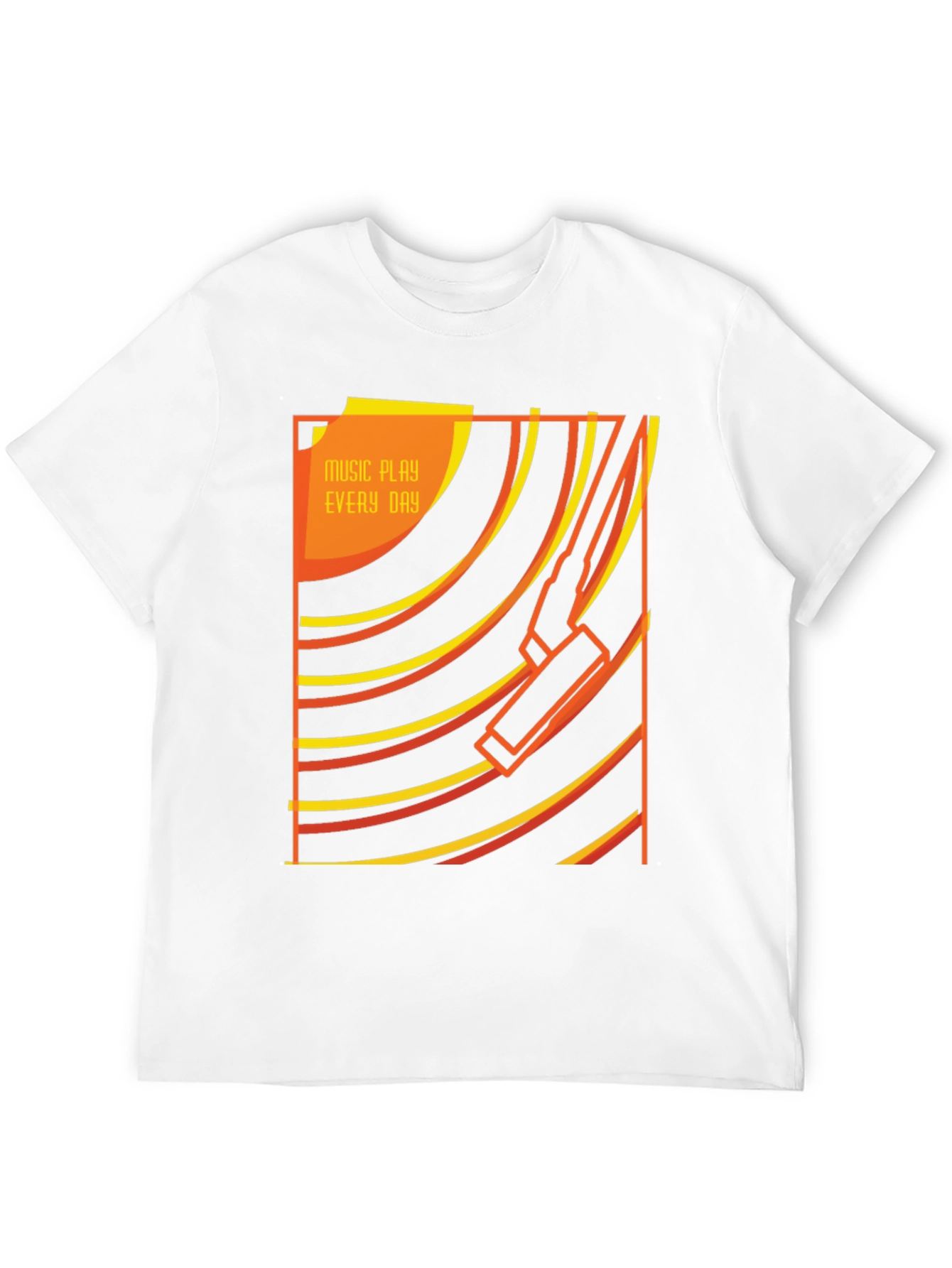 Retro Music Player Black T-Shirt