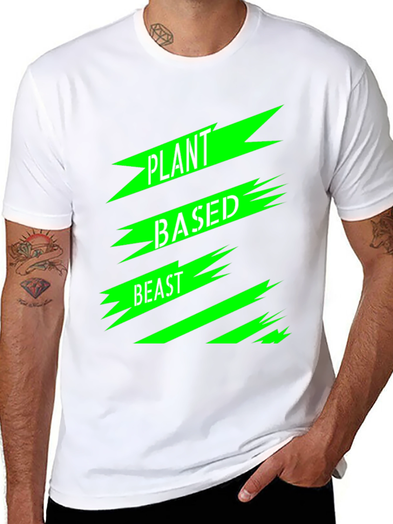 Plant Based Beast Graphic T-Shirt - Black