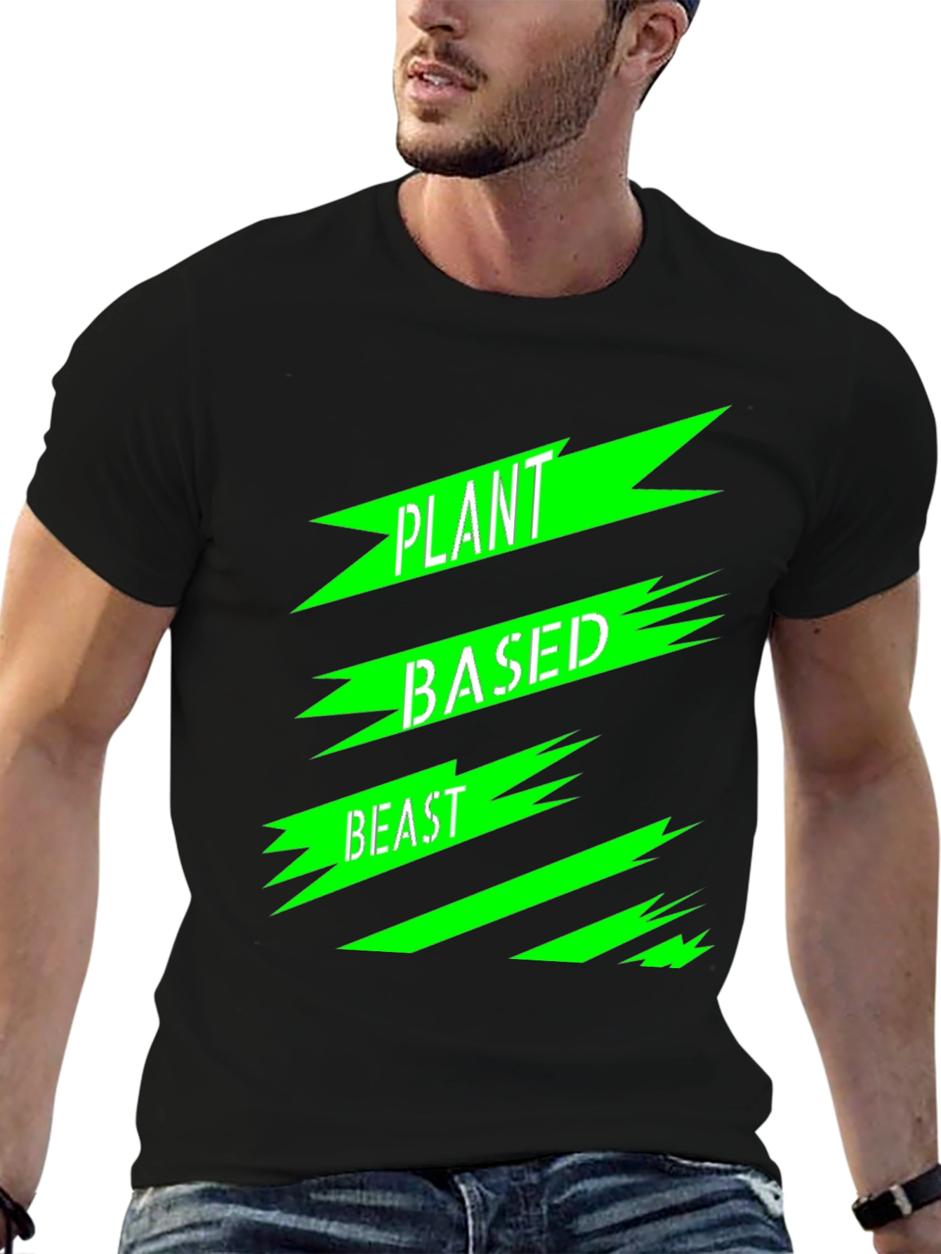 Plant Based Beast Graphic T-Shirt - Black