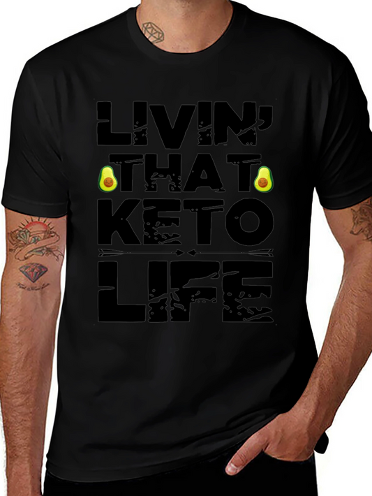 Livin That Keto Life Black Graphic Tee