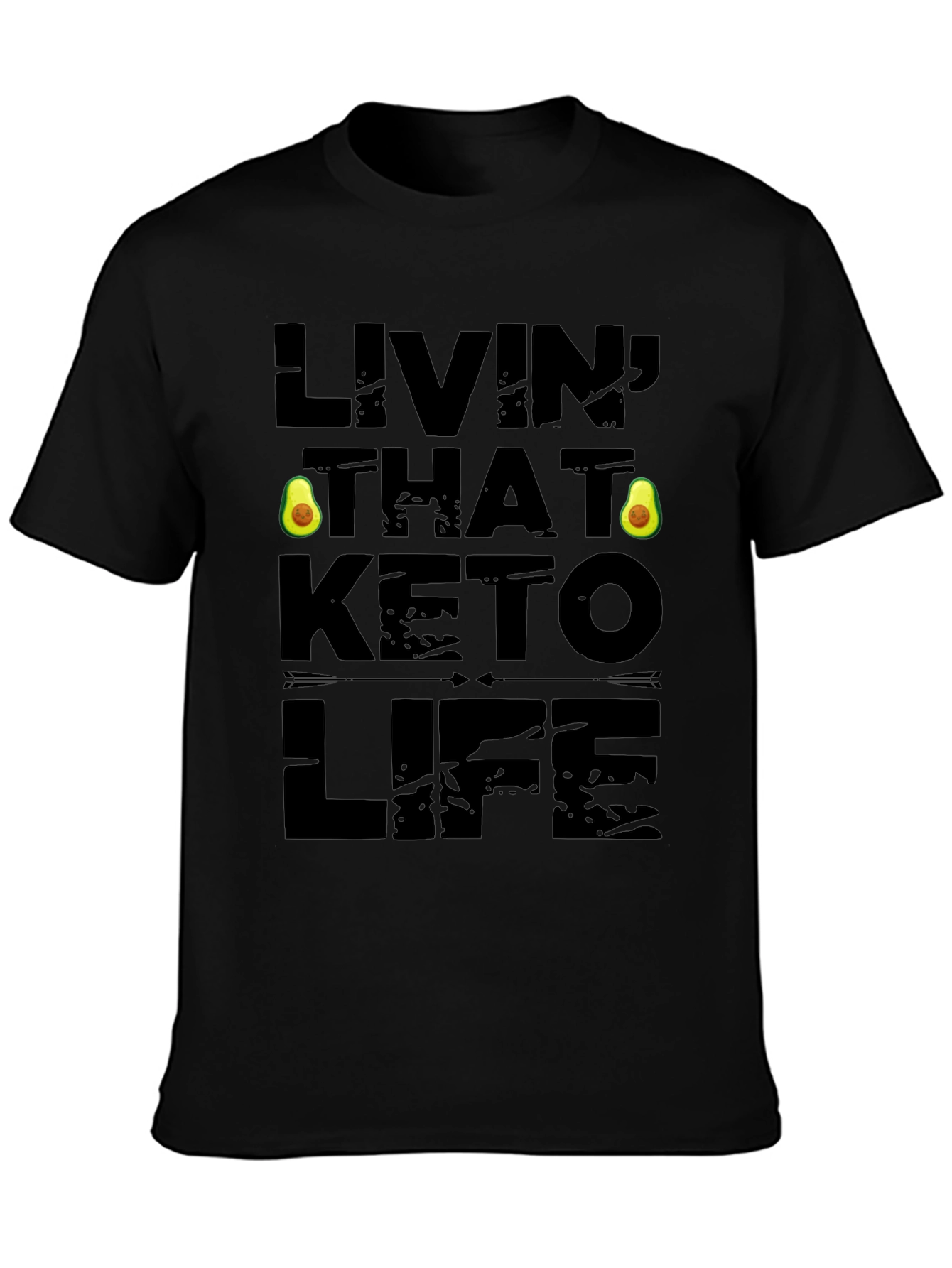 Livin That Keto Life Black Graphic Tee