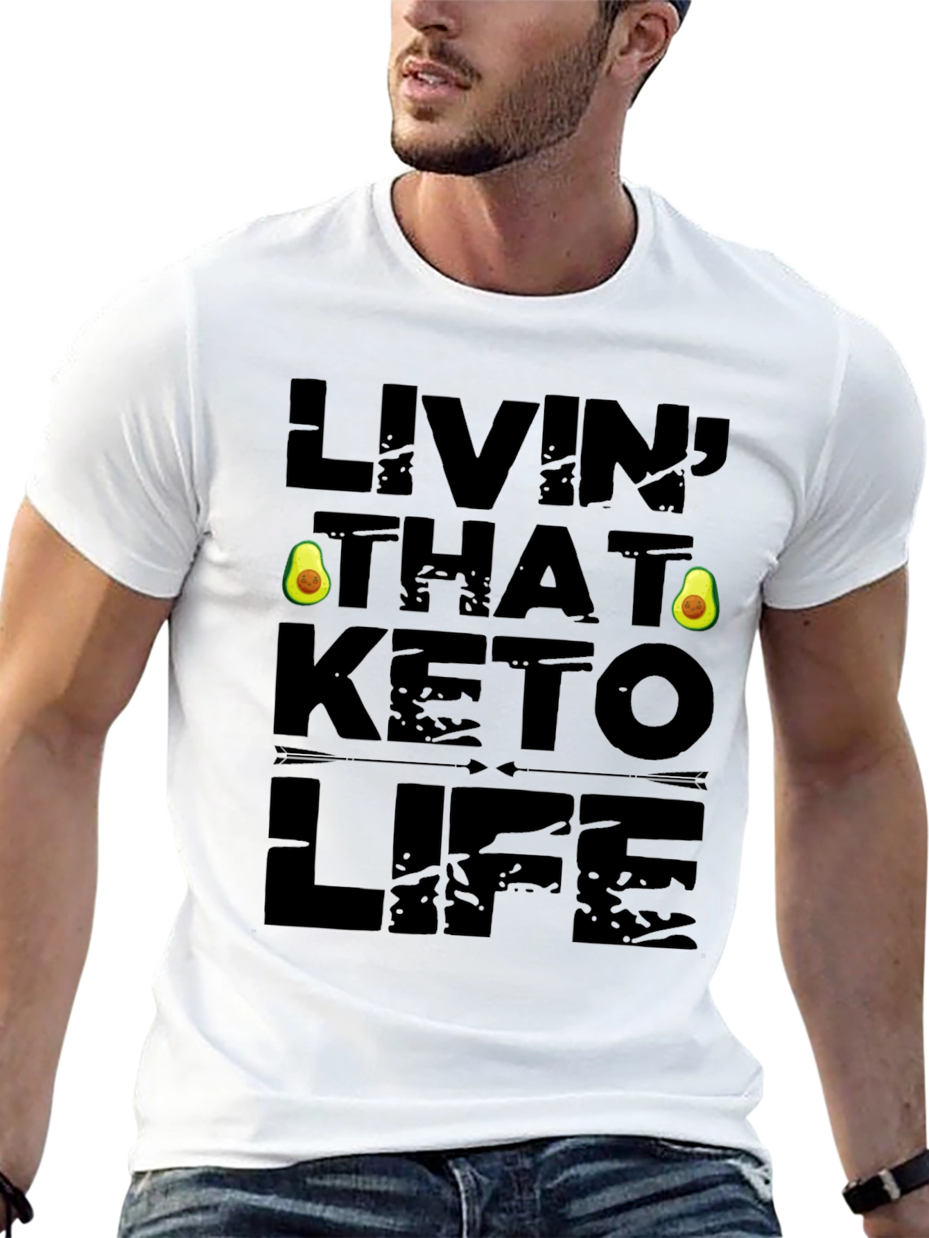 Livin That Keto Life Black Graphic Tee