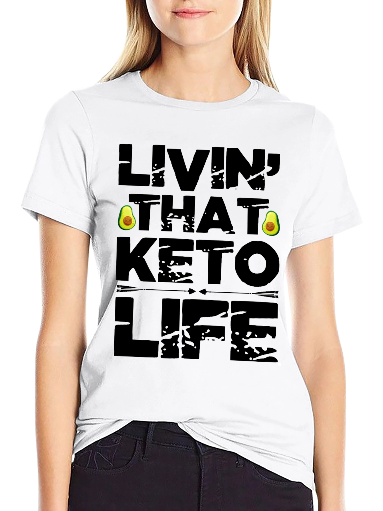 Livin That Keto Life Black Graphic Tee