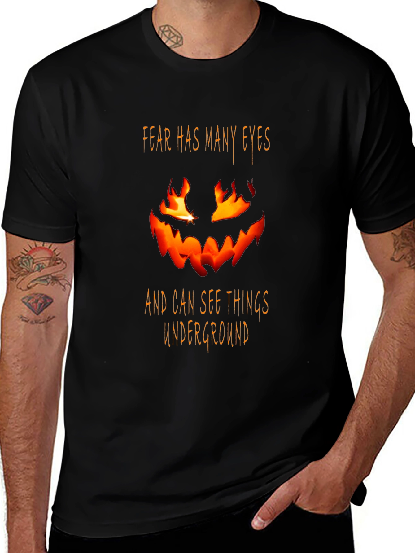 Fear Has Many Eyes Black T-Shirt