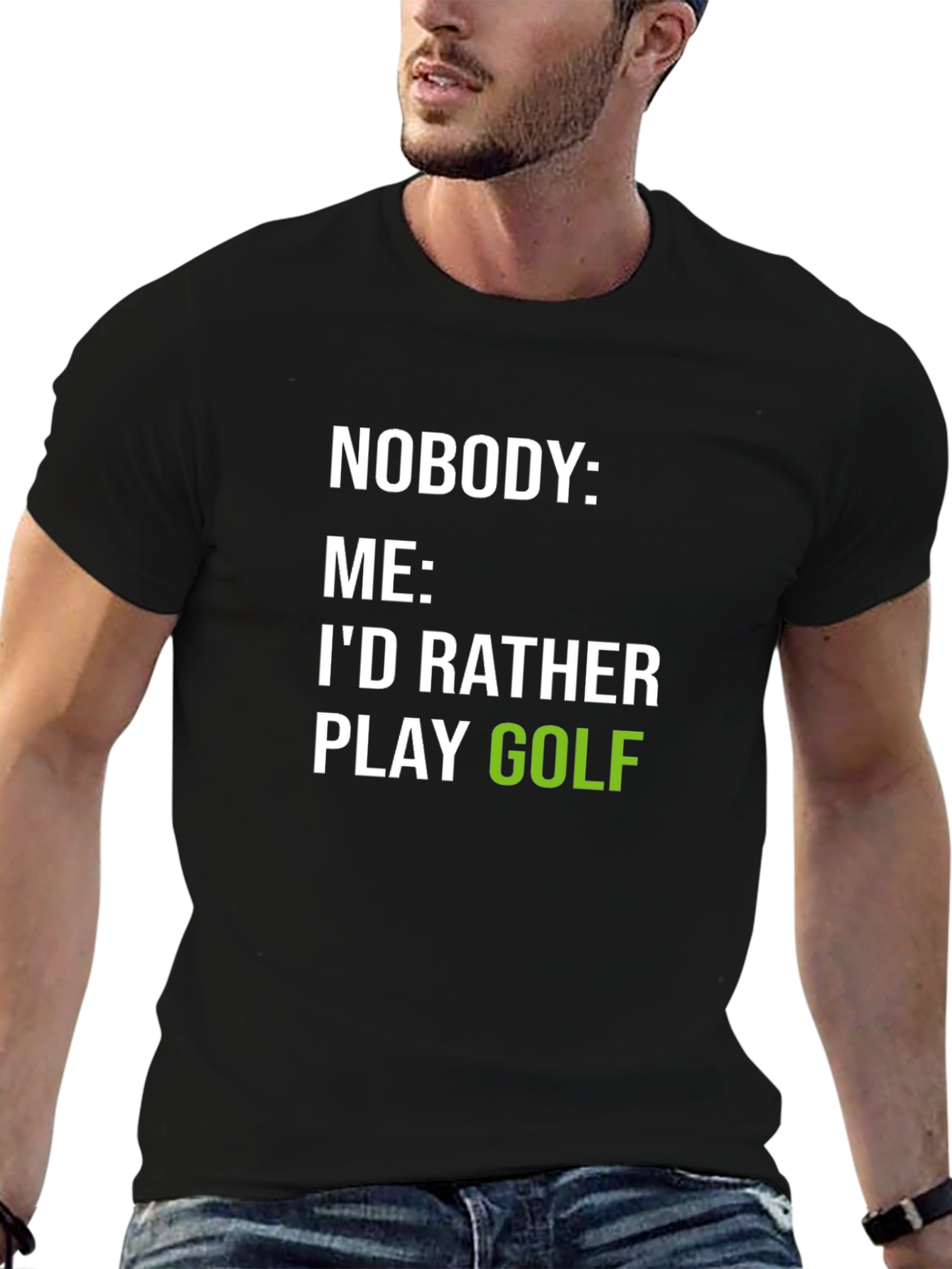 Funny Golf T-Shirt: Id Rather Play Golf