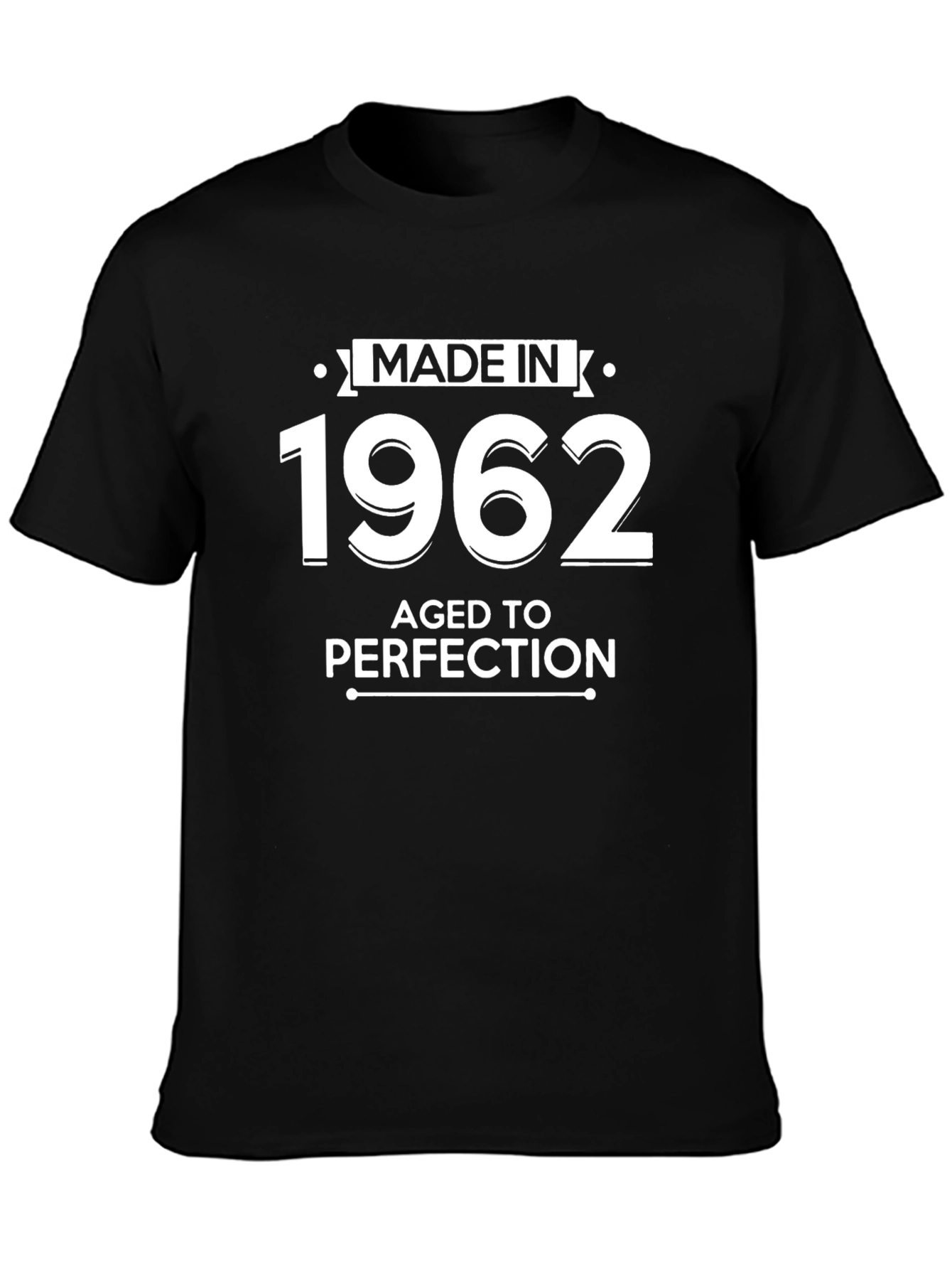 Made in 1962 Aged to Perfection Black T-Shirt