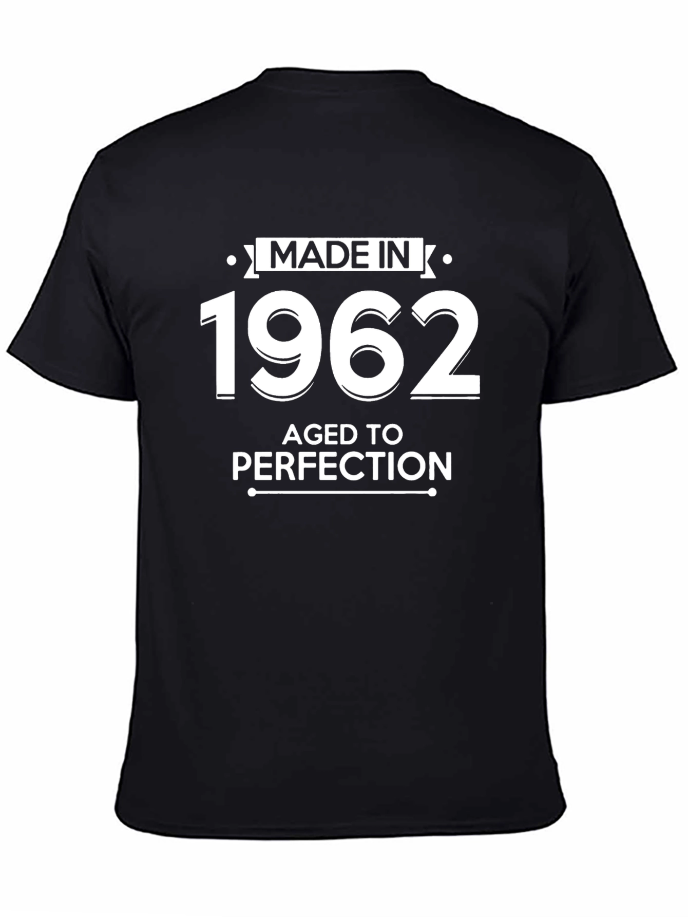 Made in 1962 Aged to Perfection Black T-Shirt