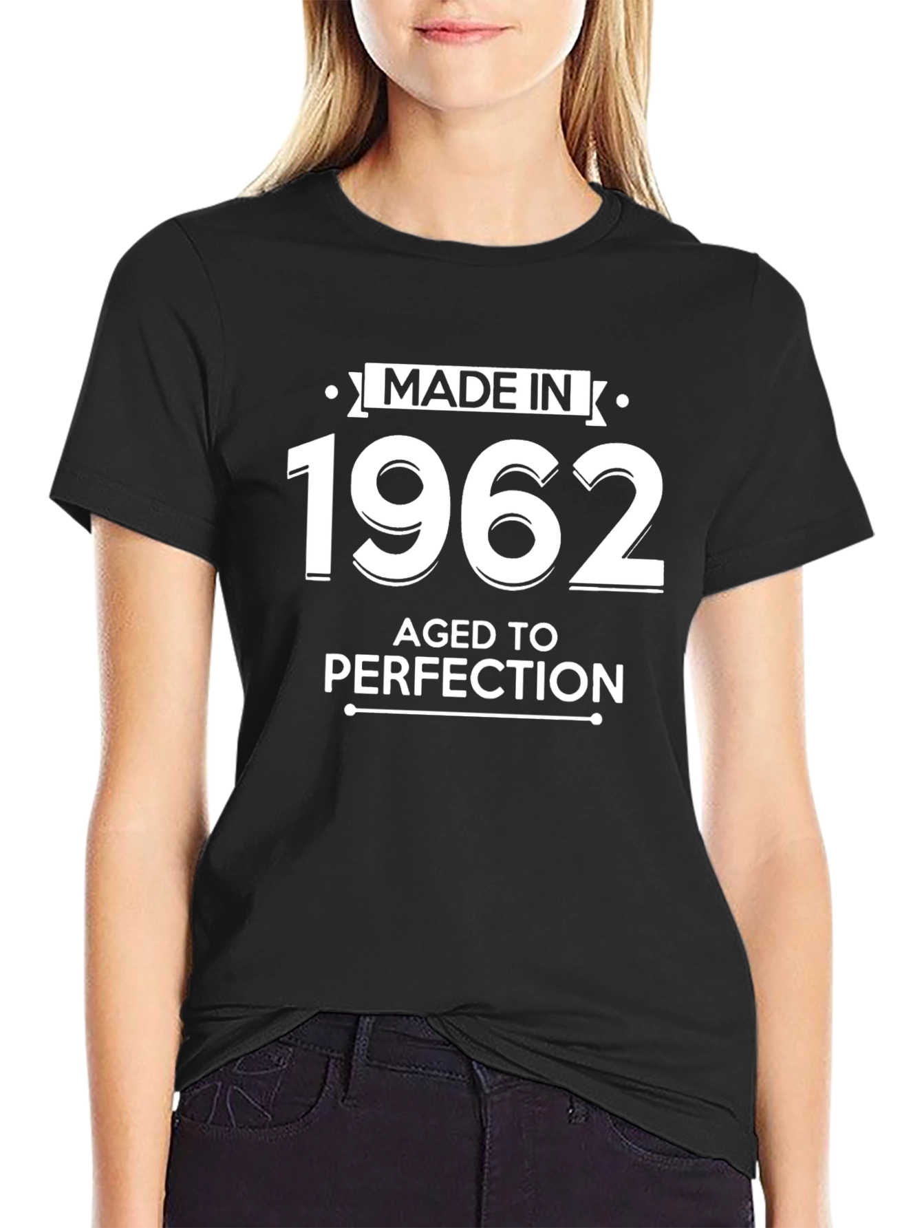 Made in 1962 Aged to Perfection Black T-Shirt
