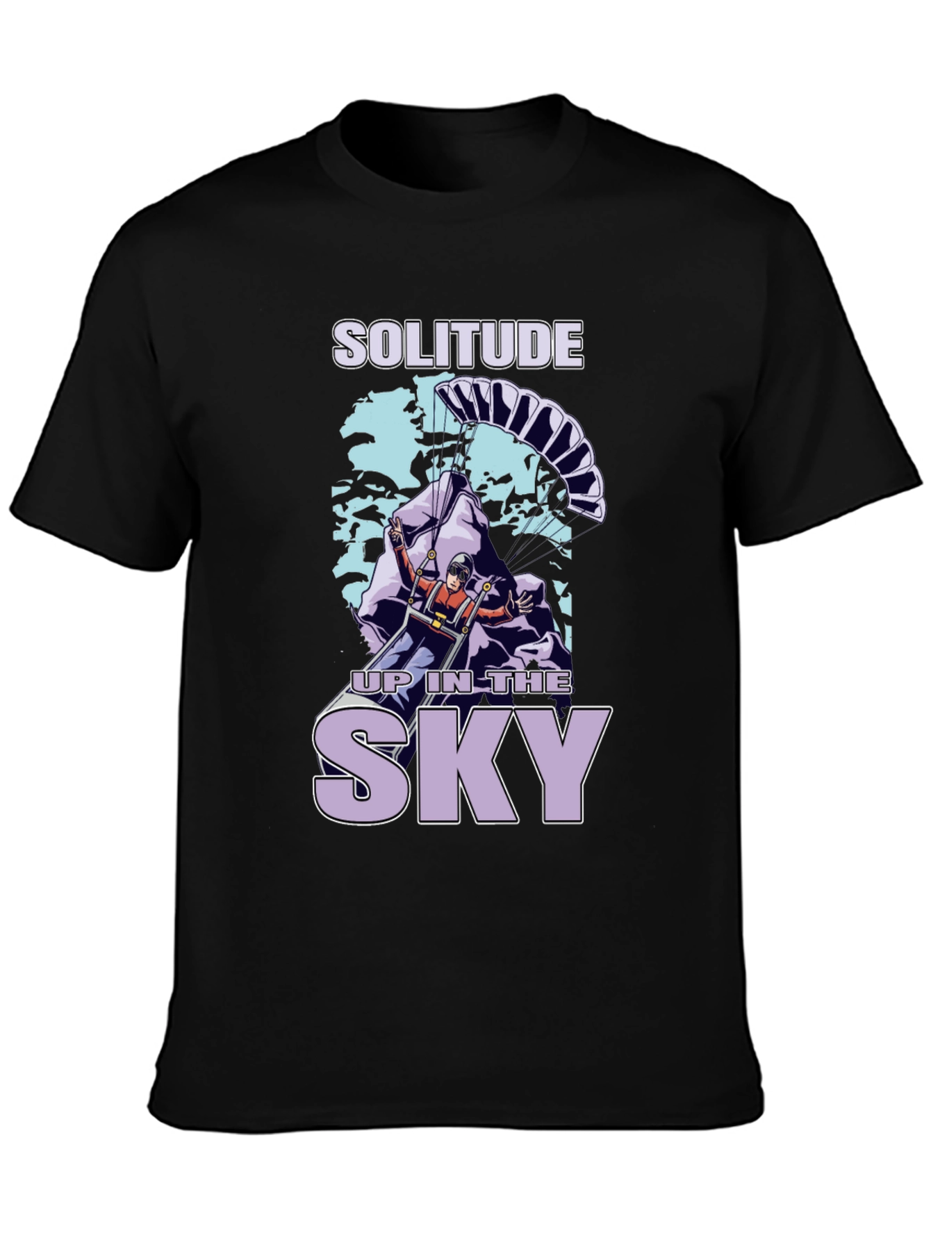 Solitude in the Sky Black T-Shirt