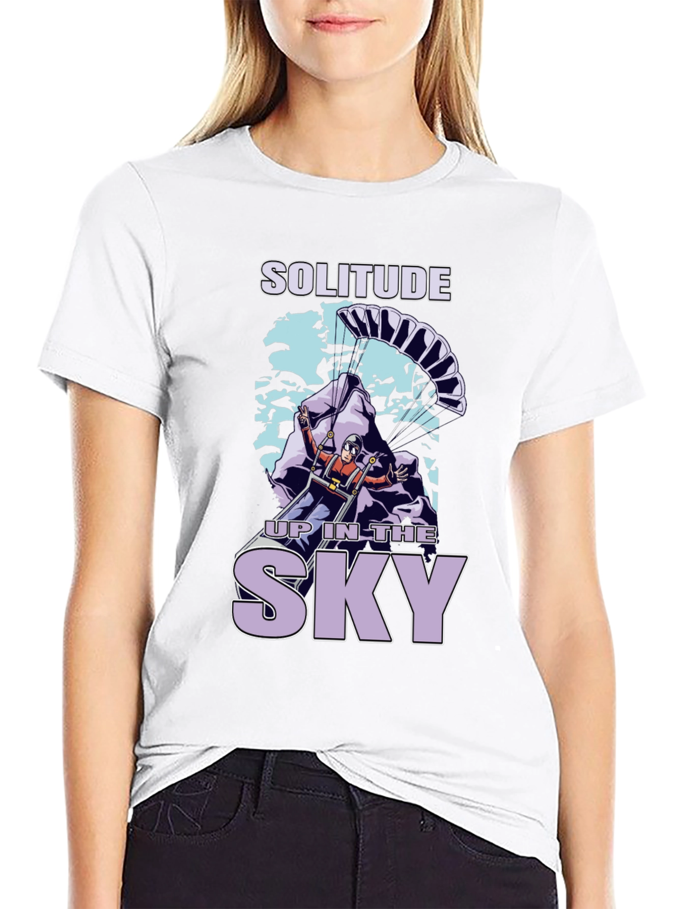 Solitude in the Sky Black T-Shirt