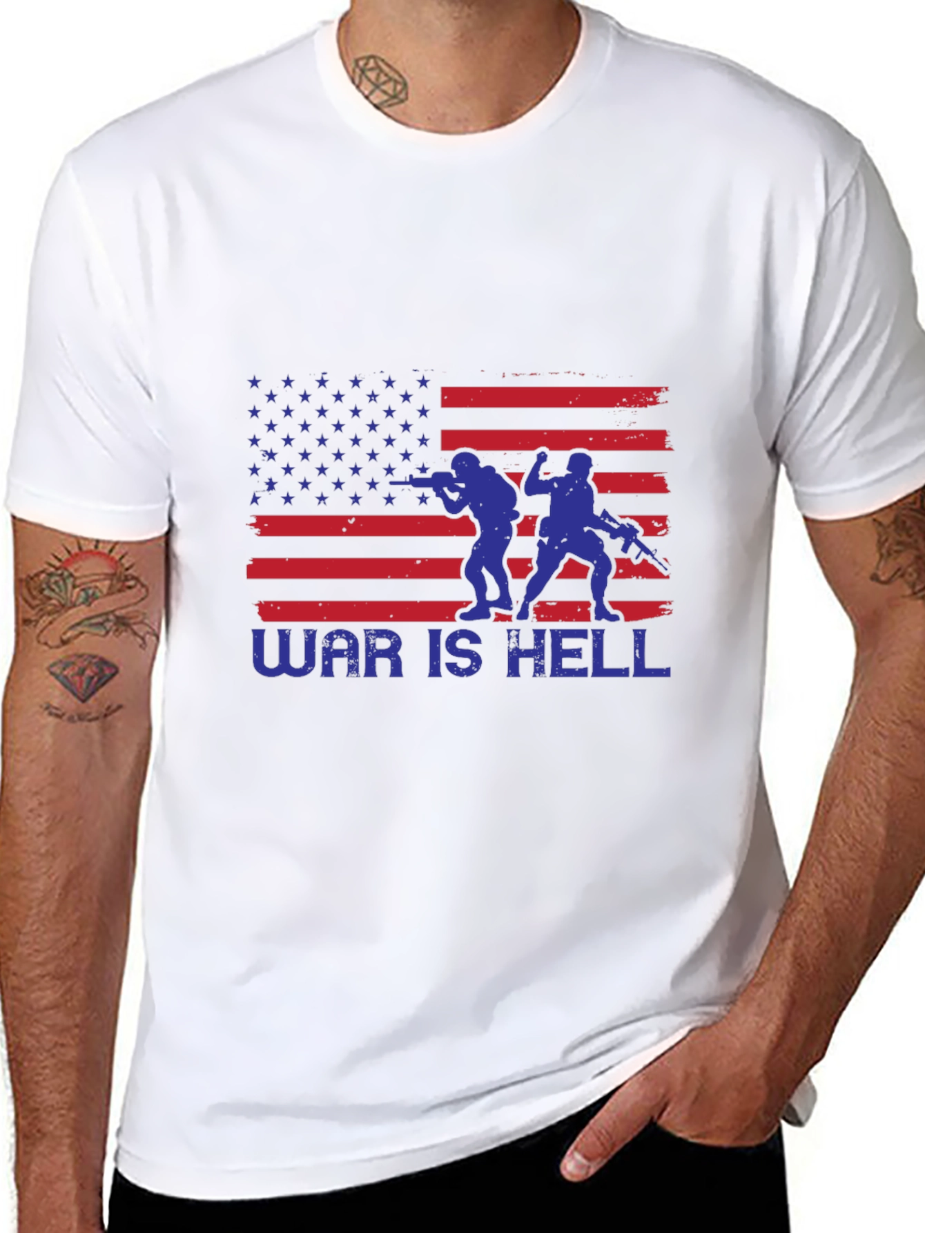 War is Hell American Flag T-Shirt