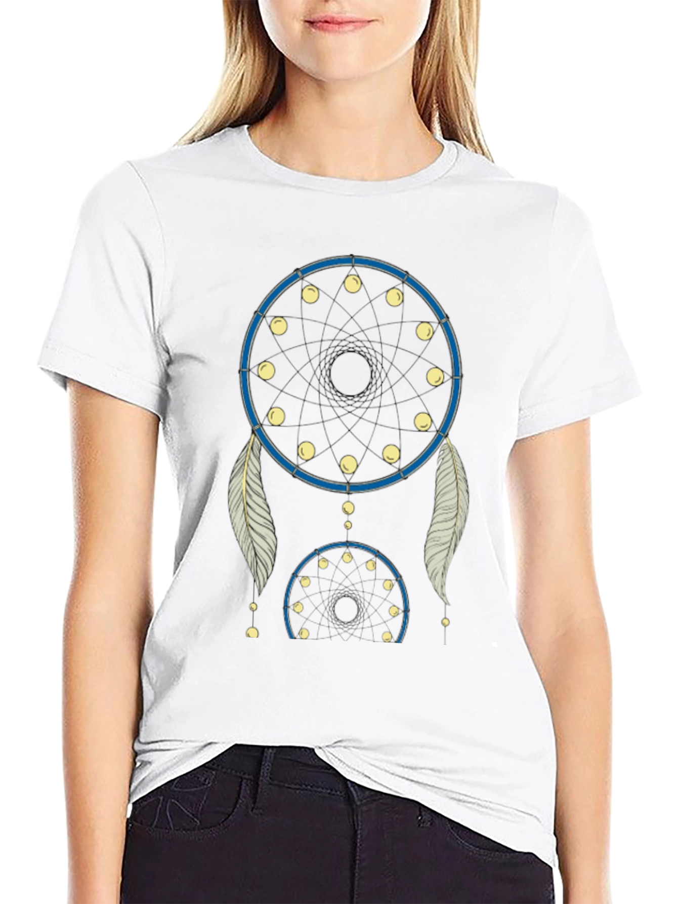 Dream Catcher Graphic Tee - Black Casual Shirt
