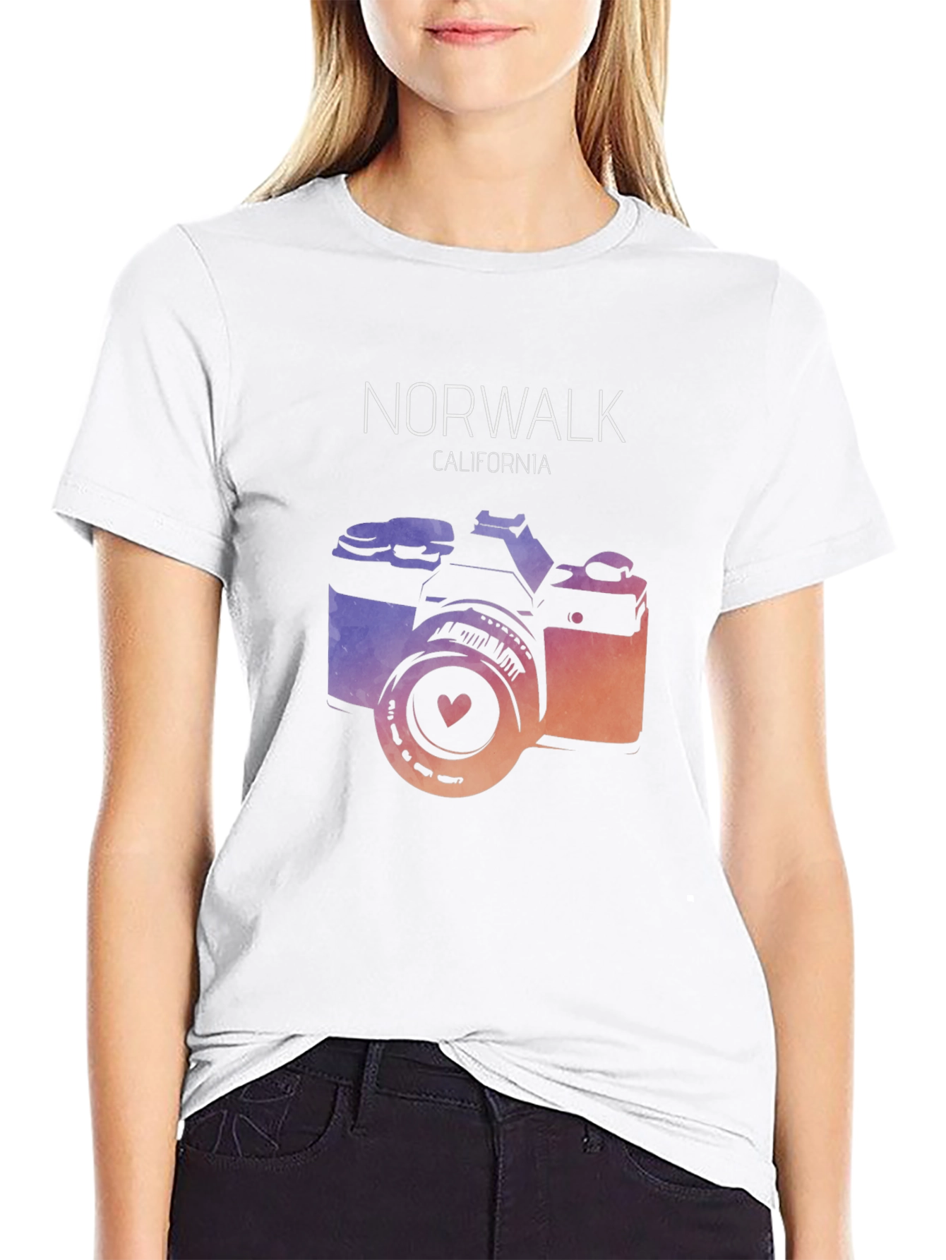 Norwalk California Camera Graphic T-Shirt