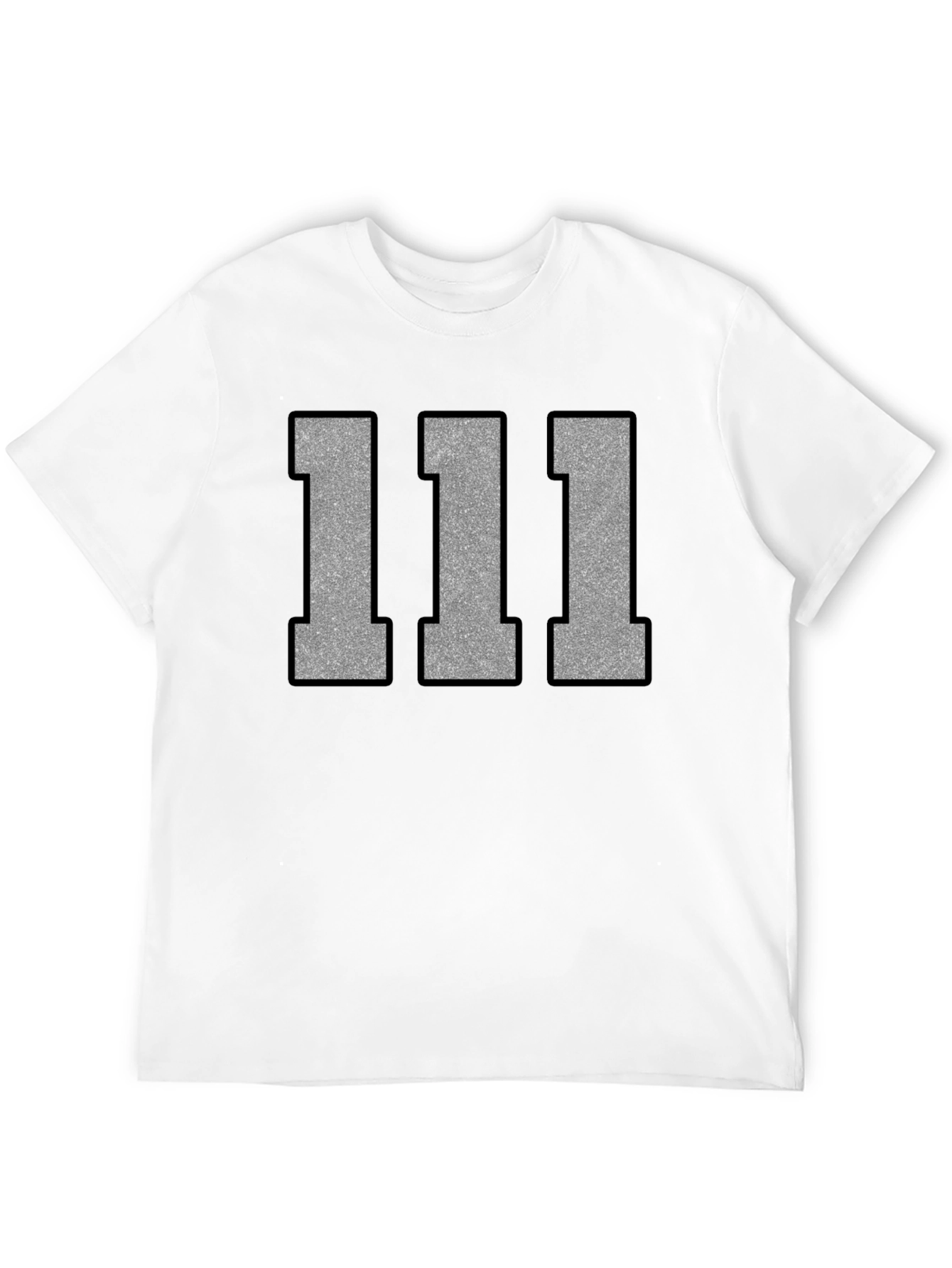 111 Graphic Tee - Black Cotton Casual T-Shirt