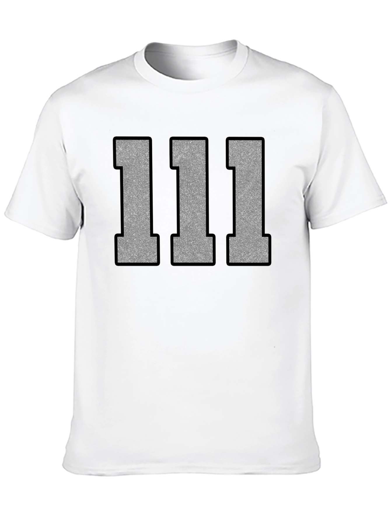 111 Graphic Tee - Black Cotton Casual T-Shirt
