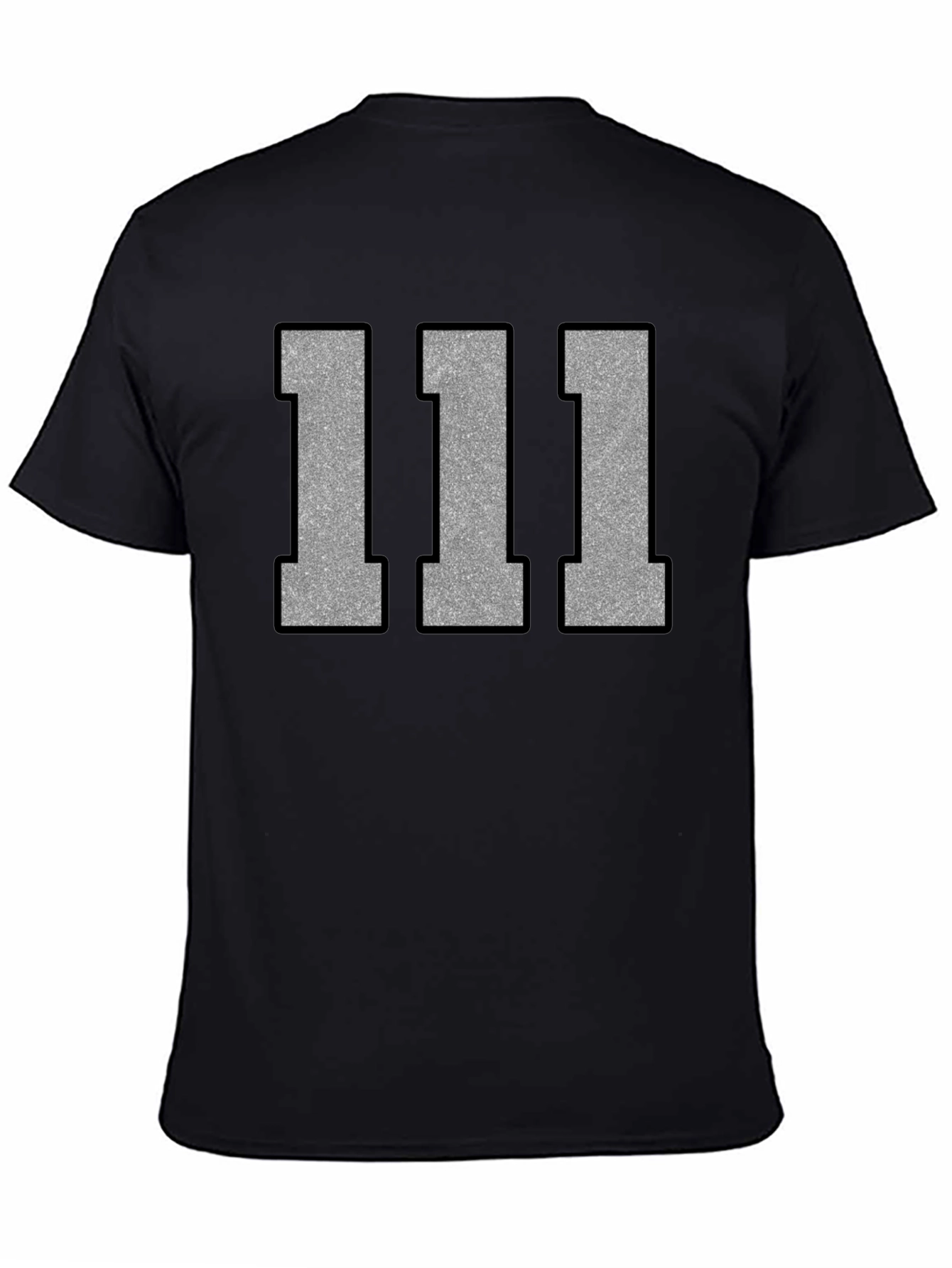 111 Graphic Tee - Black Cotton Casual T-Shirt