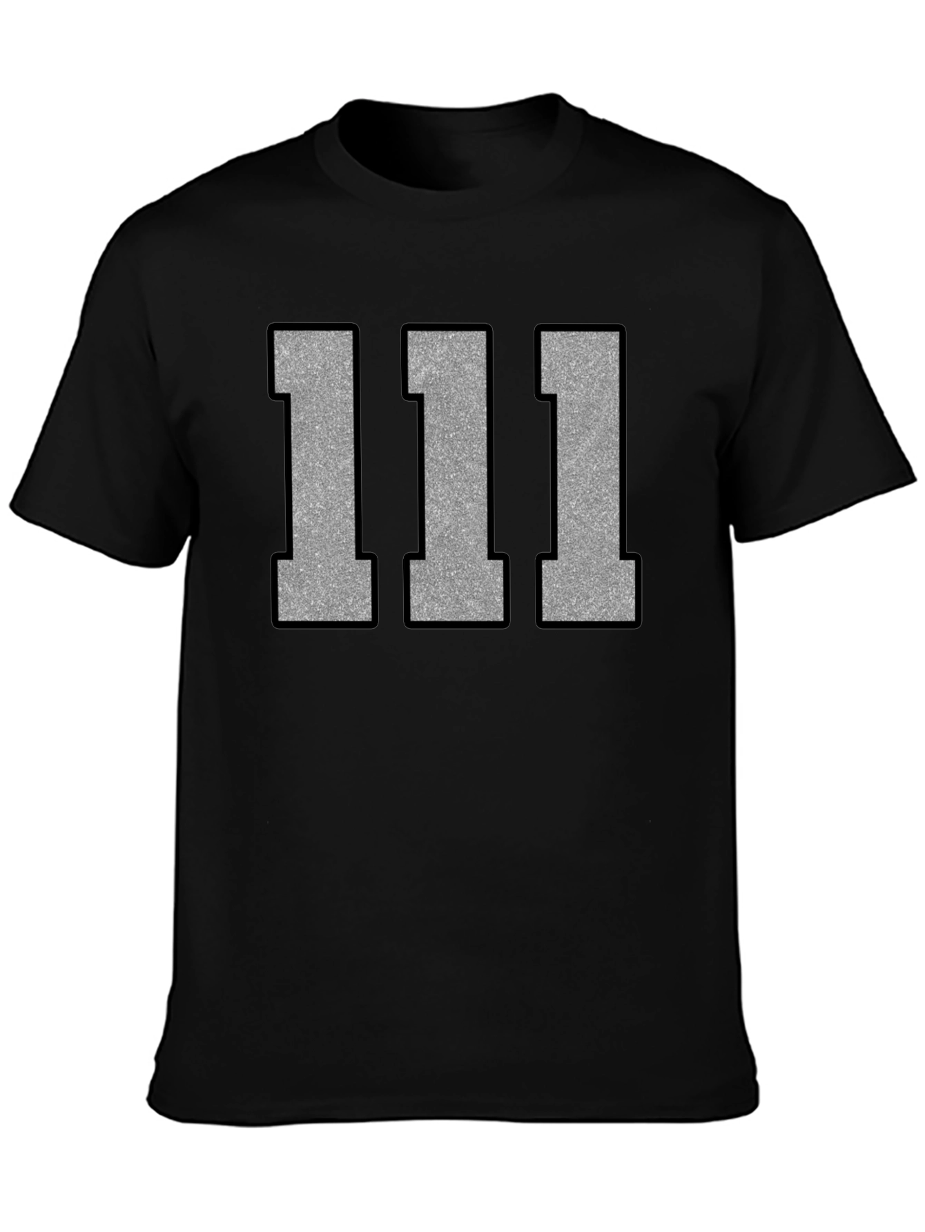 111 Graphic Tee - Black Cotton Casual T-Shirt