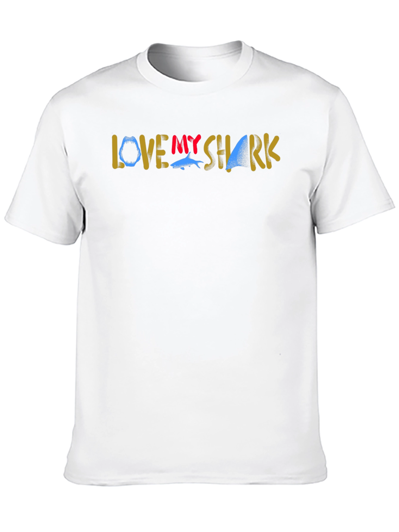Love My Shark Graphic T-Shirt - Black