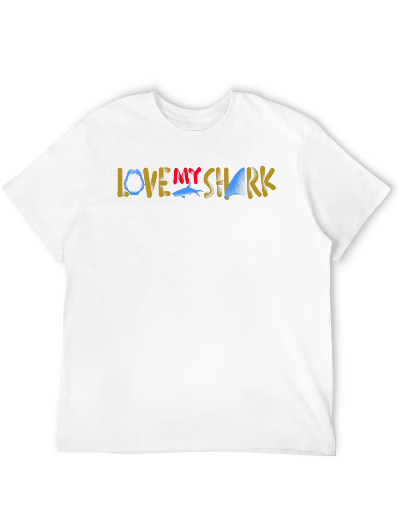 Love My Shark Graphic T-Shirt - Black