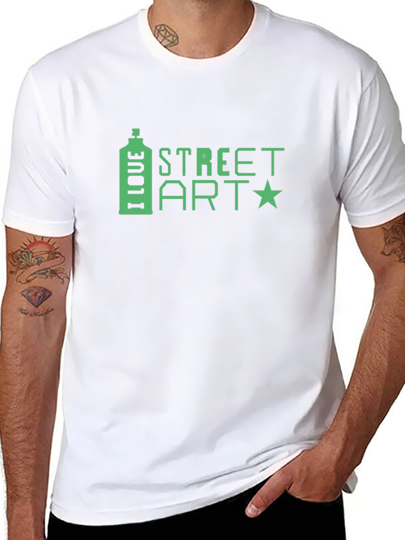 I Love Street Art Black T-Shirt