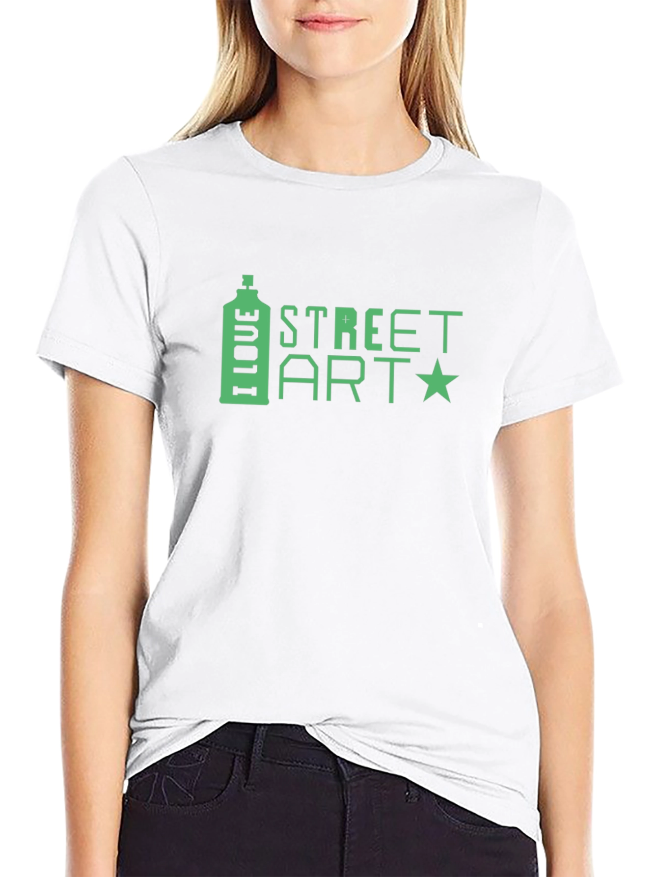 I Love Street Art Black T-Shirt