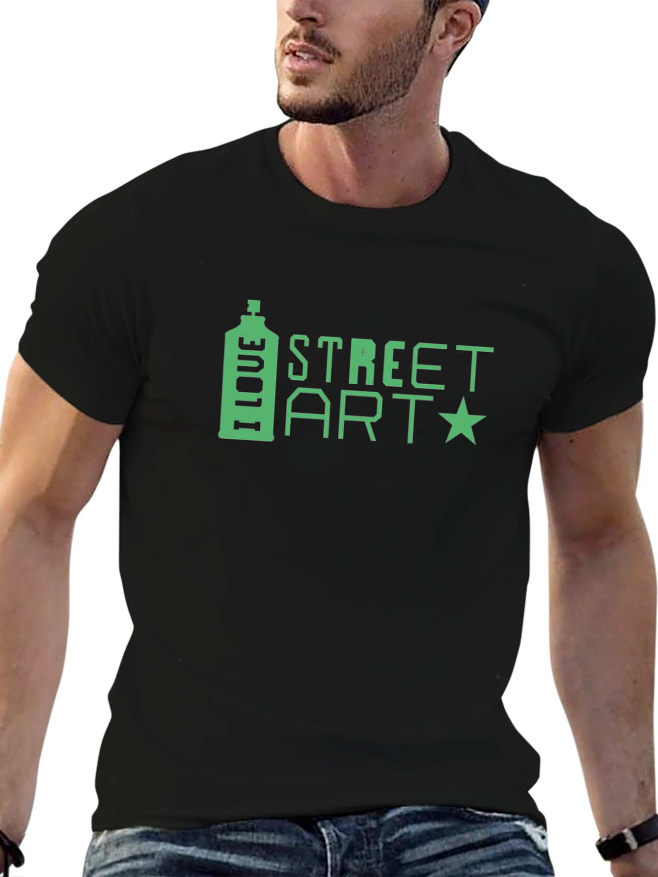 I Love Street Art Black T-Shirt