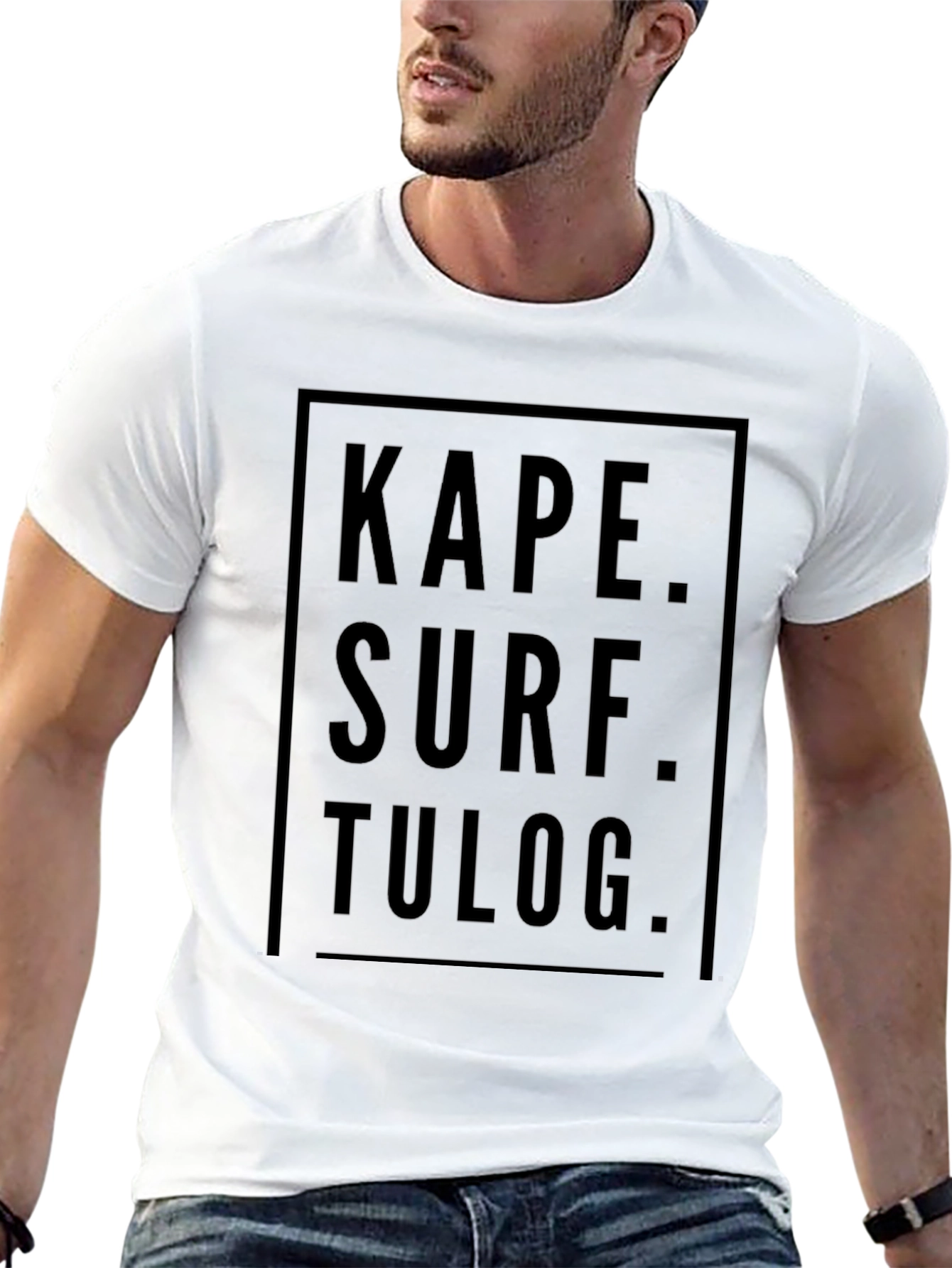 Kape Surf Tulog Graphic Tee - Black