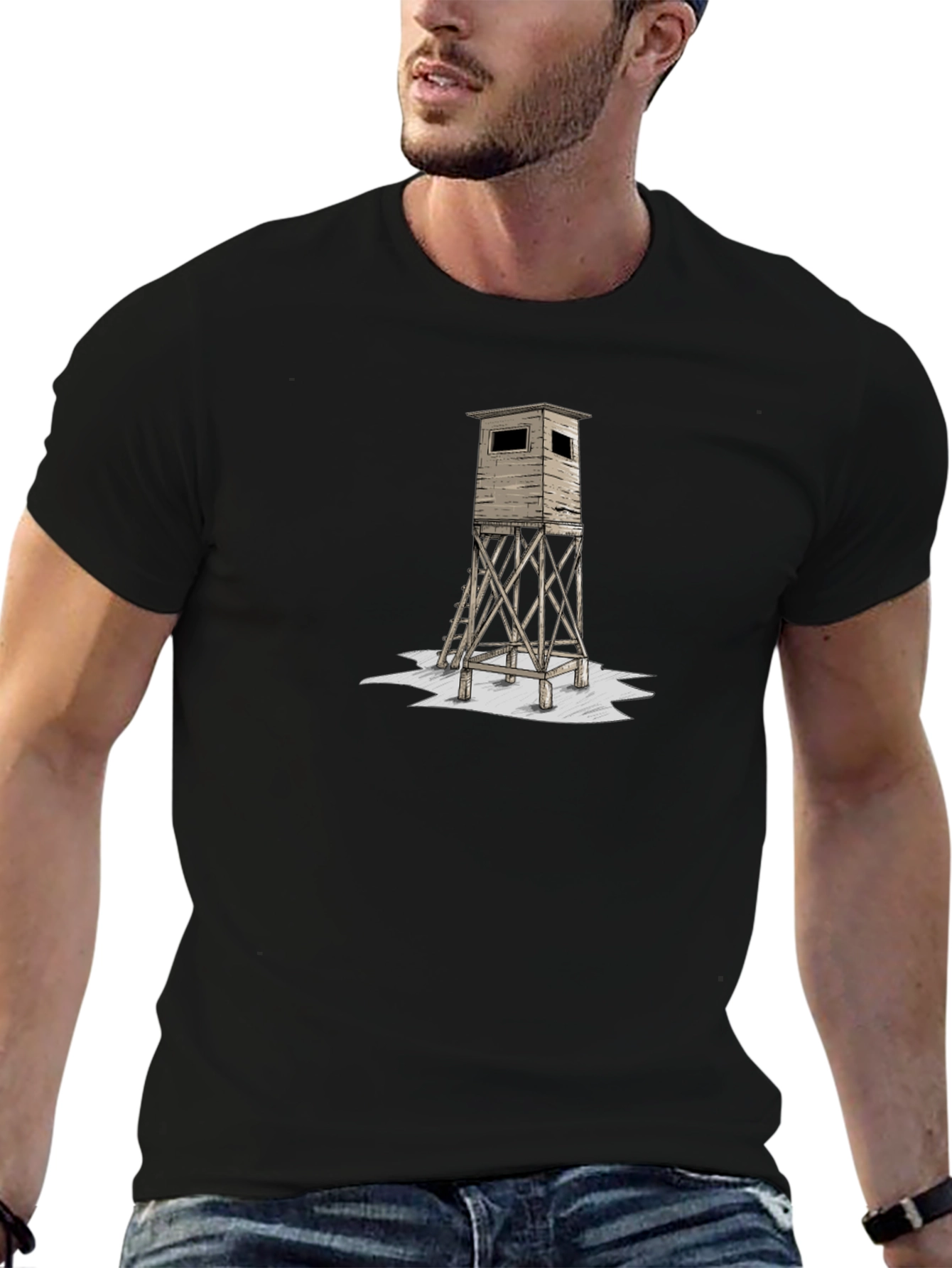Hunting Stand Graphic Tee - Black