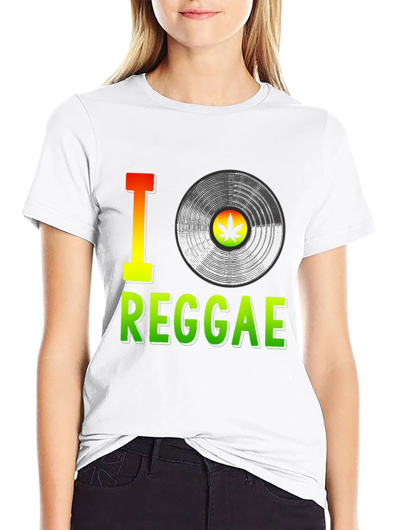 I Love Reggae T-Shirt Vinyl Graphic Tee