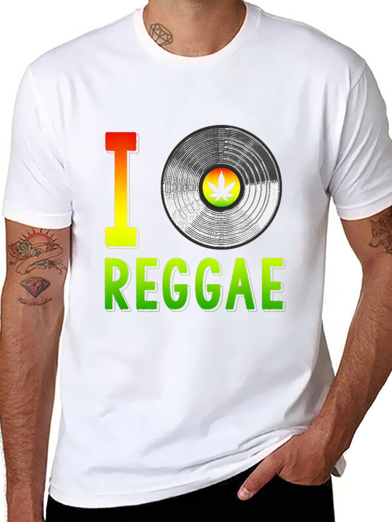 I Love Reggae T-Shirt Vinyl Graphic Tee