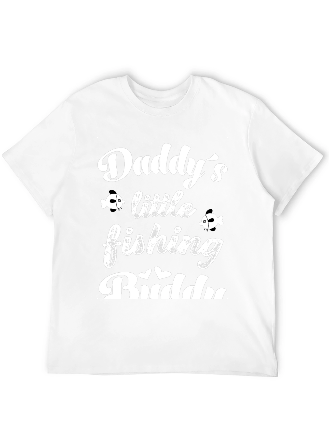 Daddys Little Fishing Buddy Black Graphic Tee