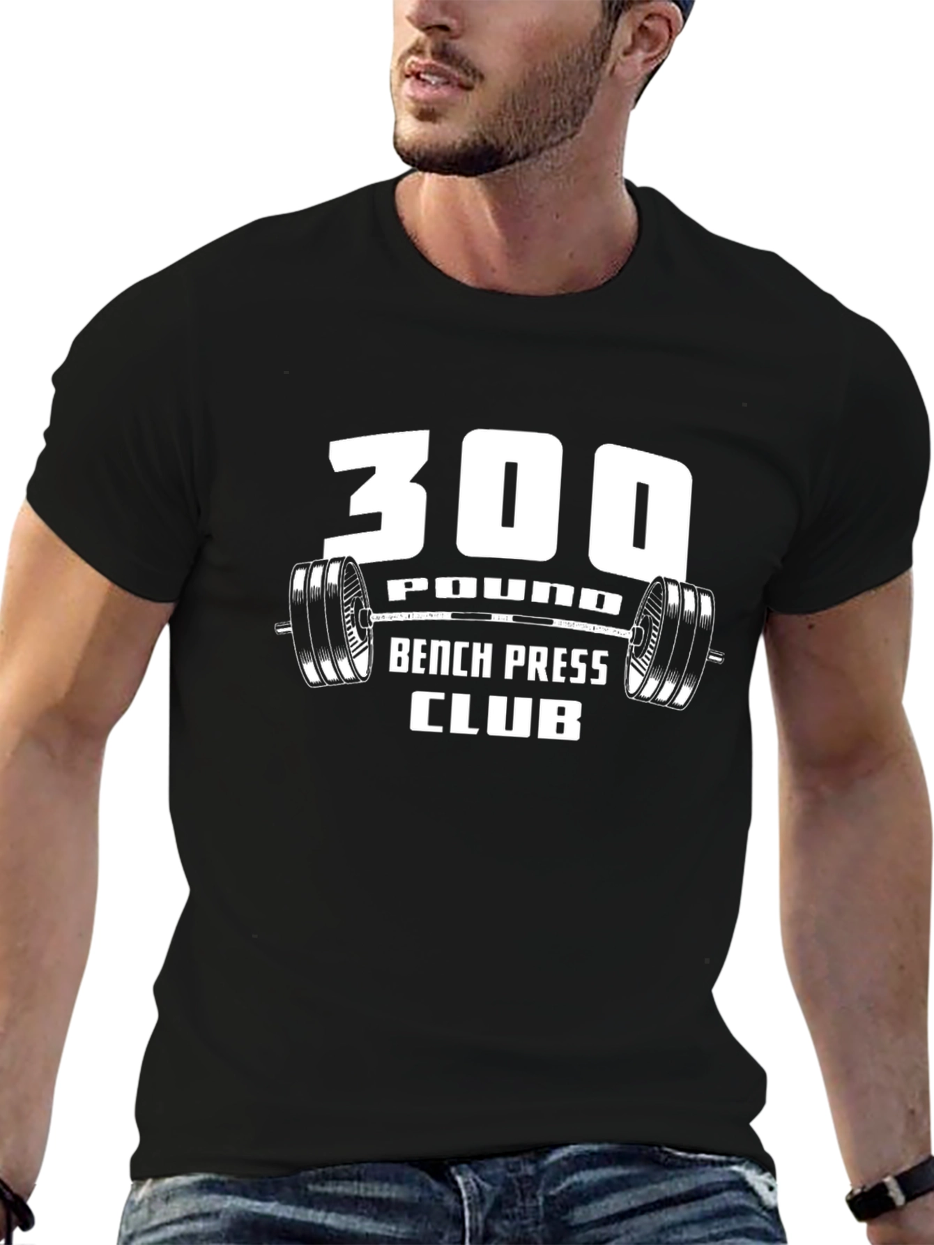 300 Pound Bench Press Club Graphic T-Shirt