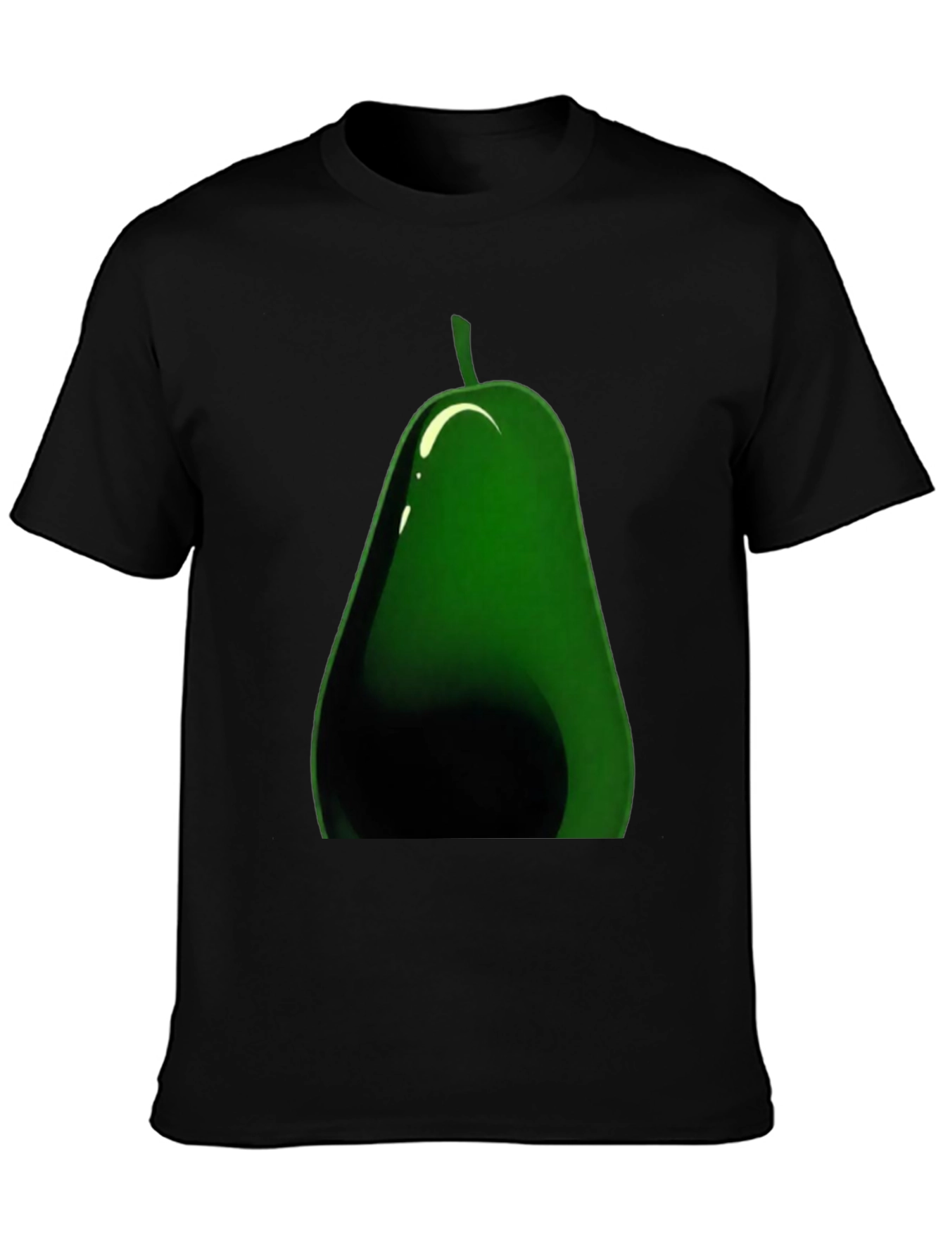 Avocado Graphic Black T-Shirt - Casual Fruit Tee