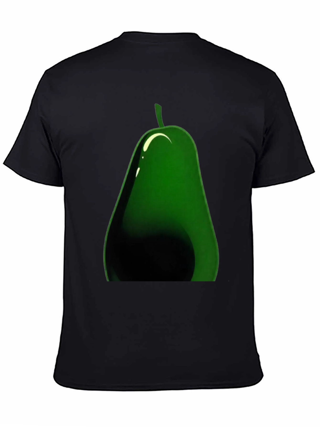 Avocado Graphic Black T-Shirt - Casual Fruit Tee