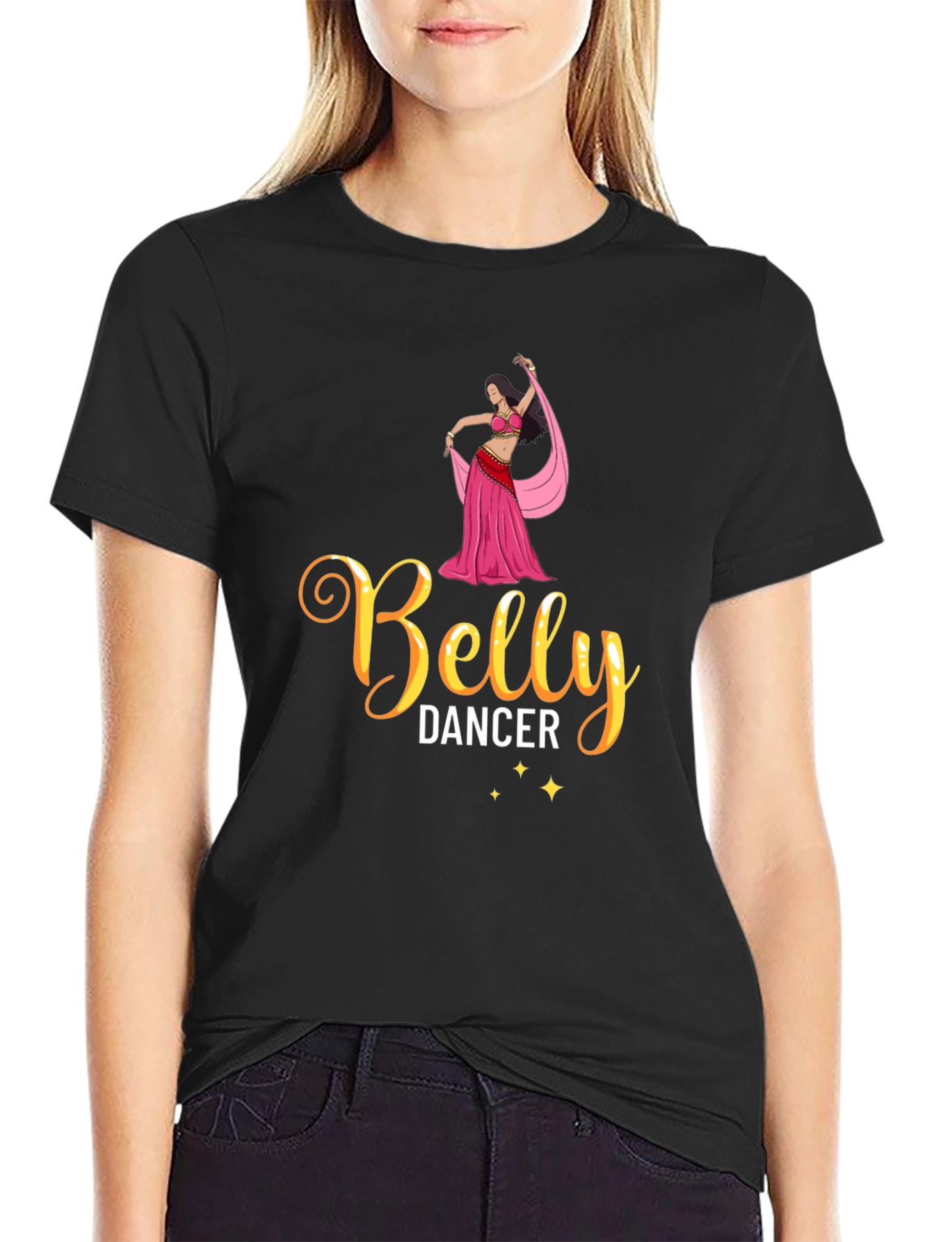 Belly Dancer Graphic Tee - Premium Cotton Blend