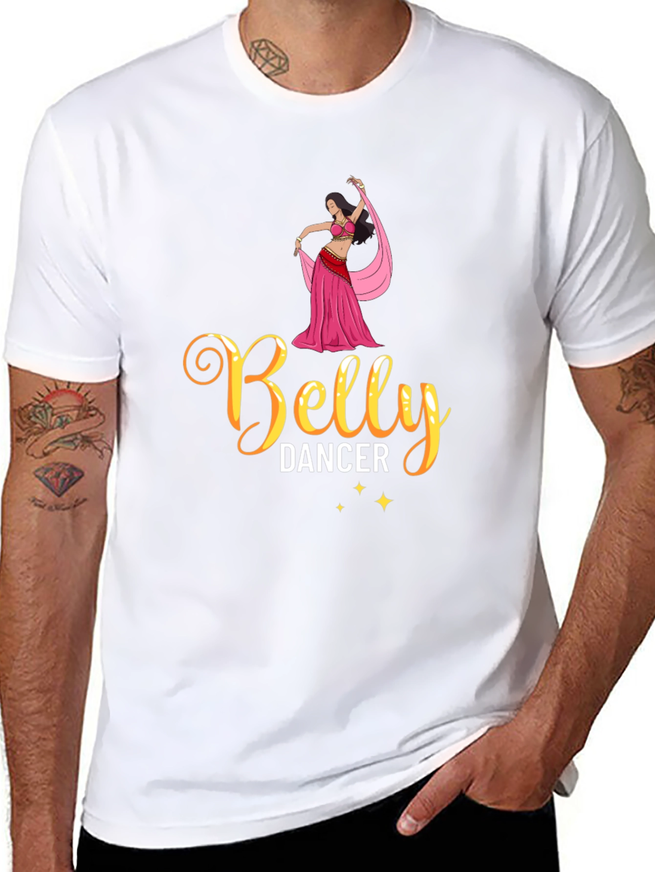 Belly Dancer Graphic Tee - Premium Cotton Blend