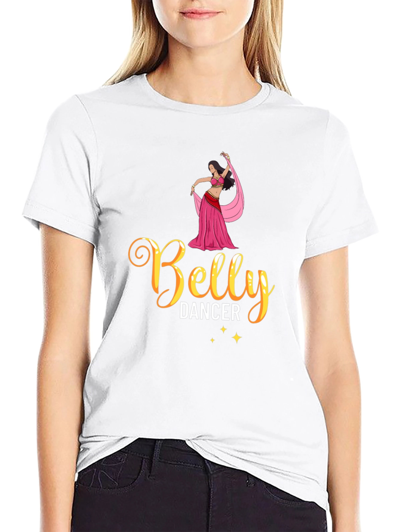 Belly Dancer Graphic Tee - Premium Cotton Blend