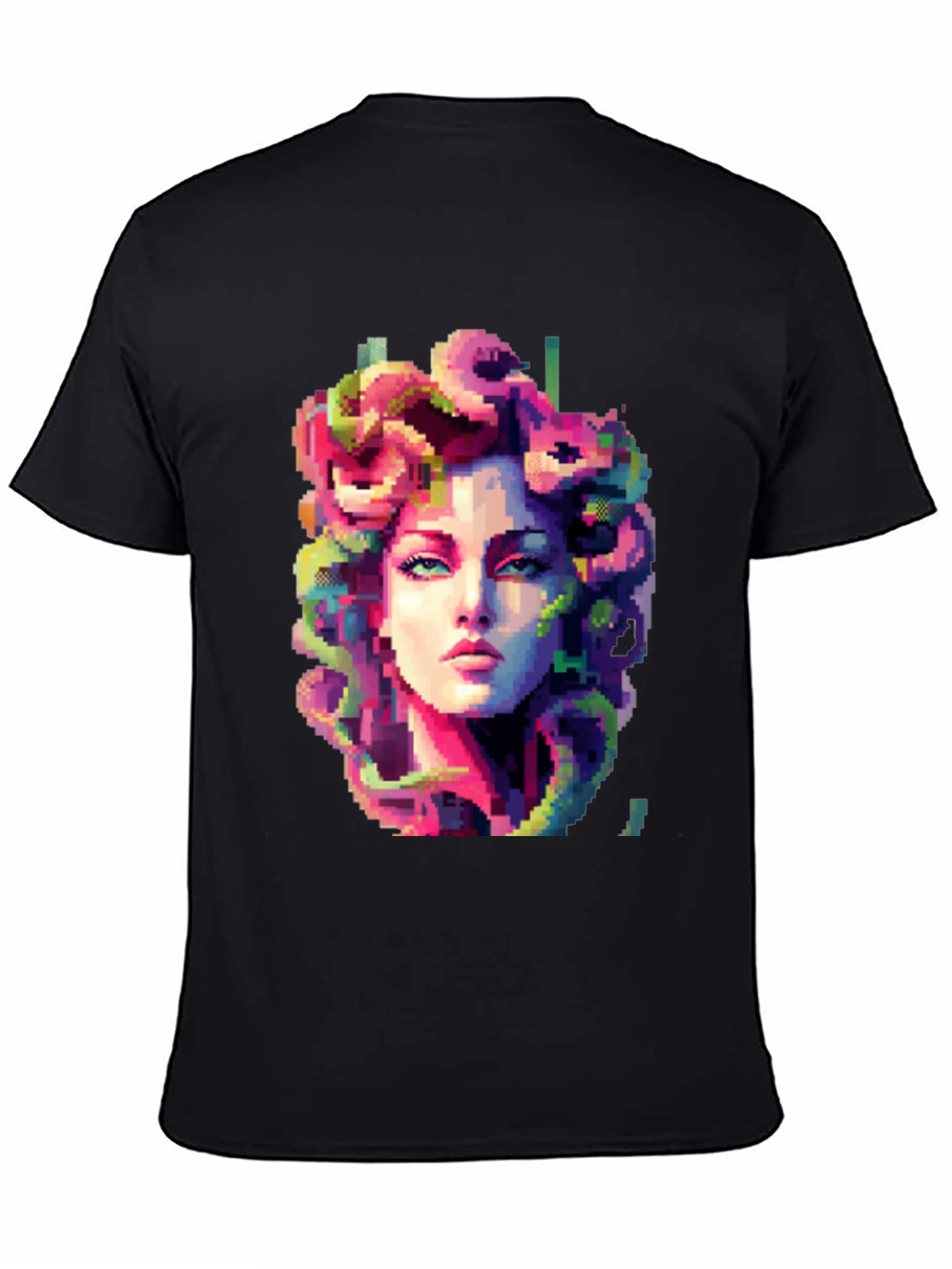 Medusa Pixel Art Graphic Tee