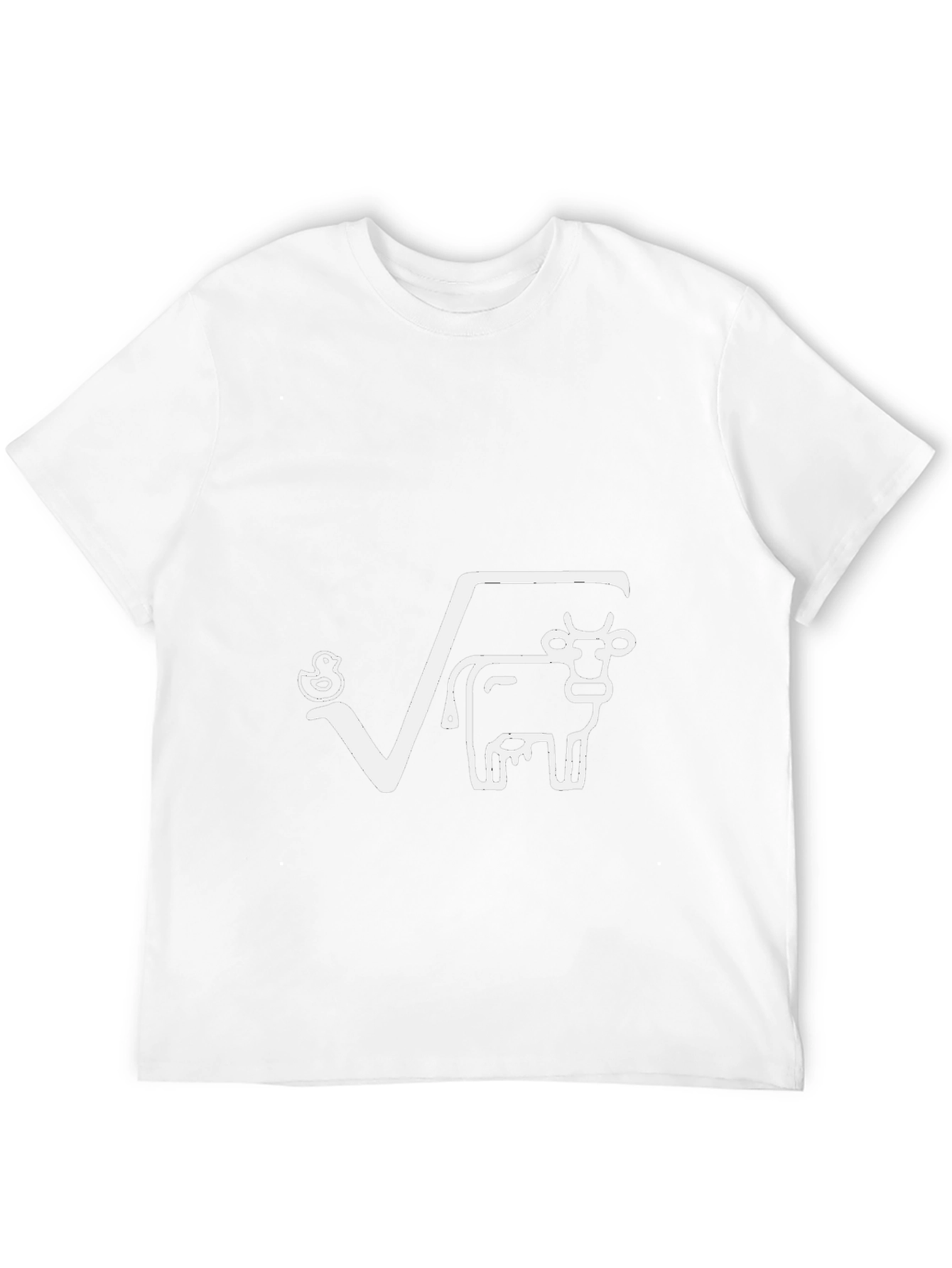 Duck and Cow Square Root T-Shirt Funny Math Tee