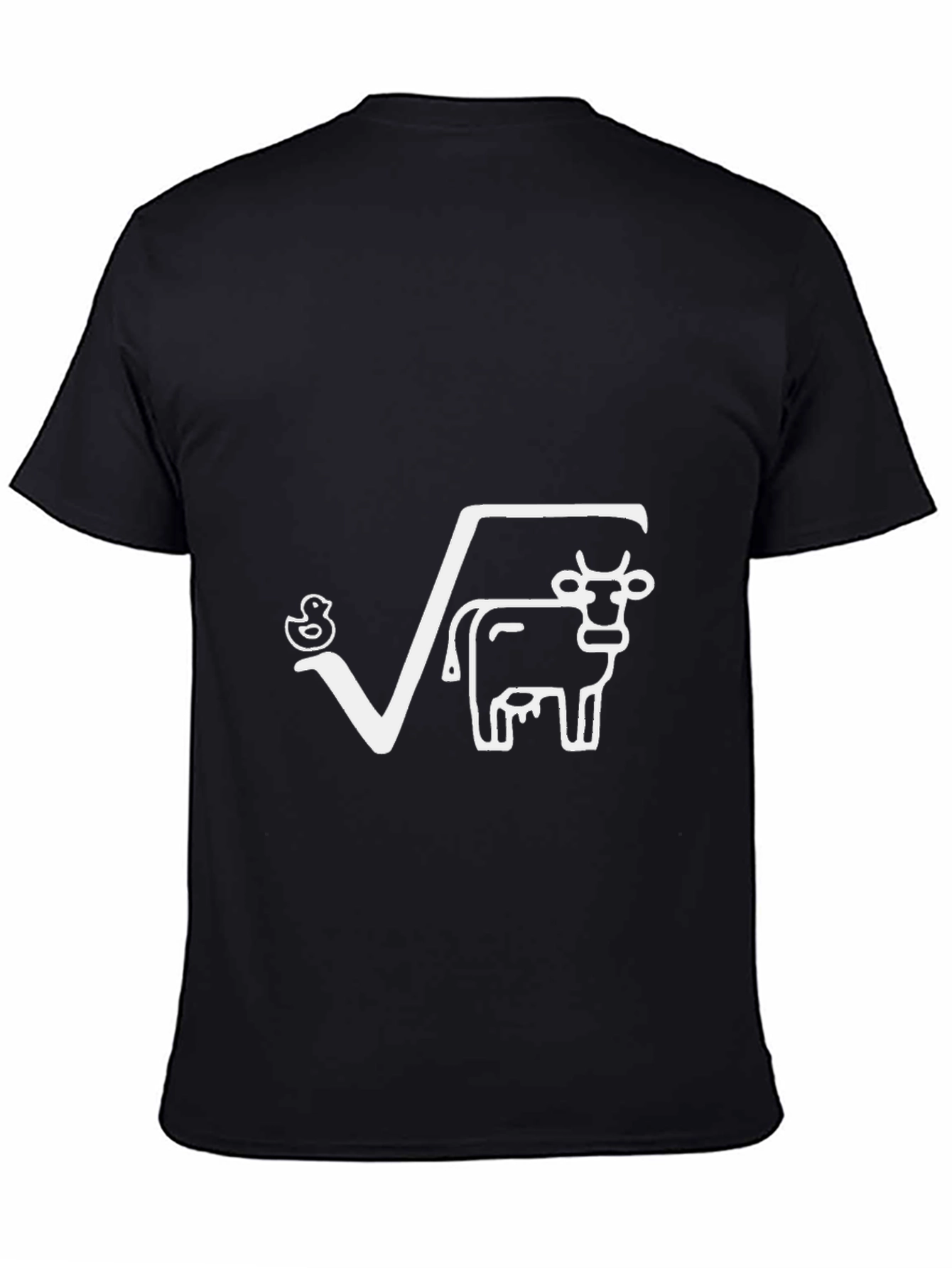Duck and Cow Square Root T-Shirt Funny Math Tee